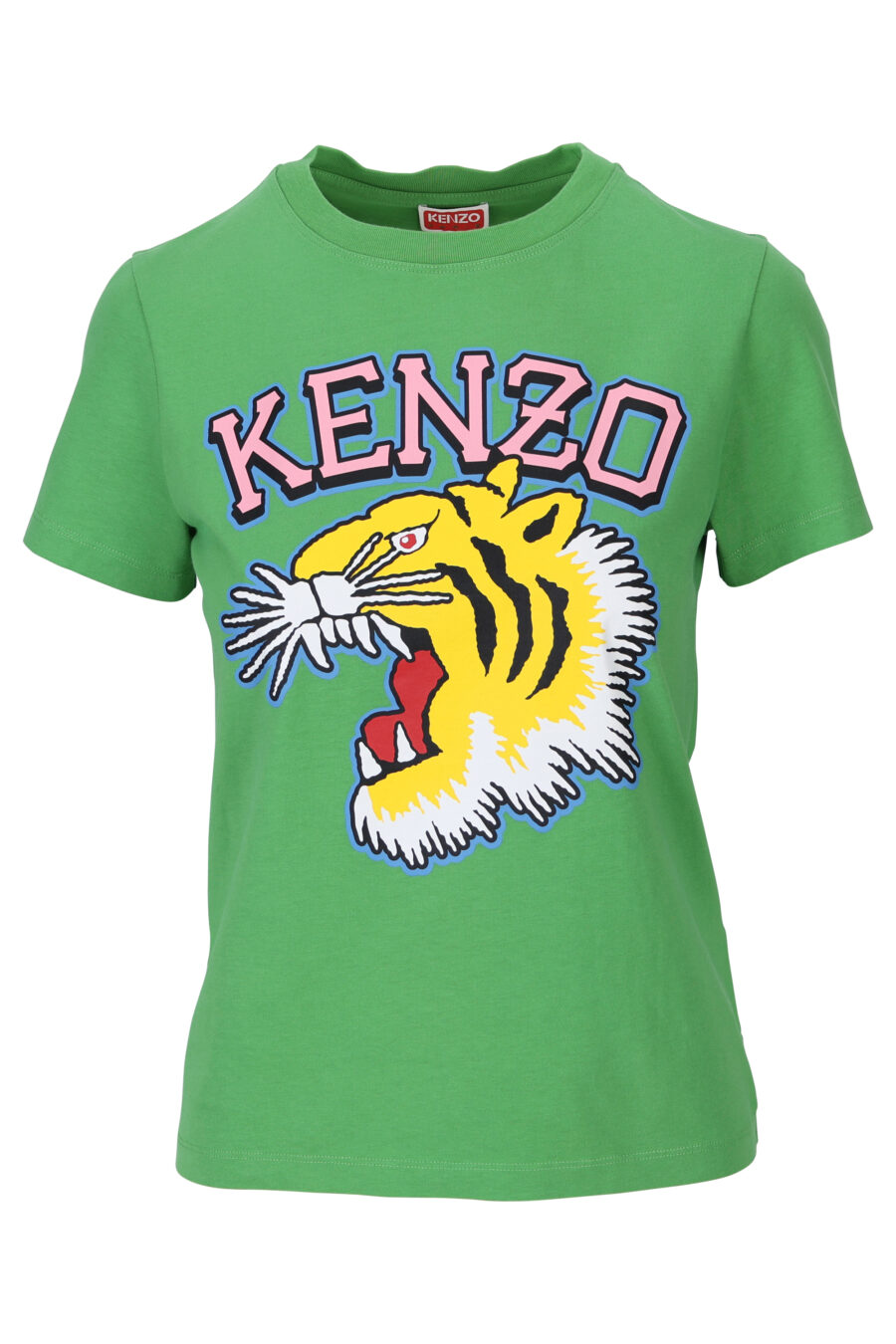 T-shirt verde com o logótipo "tigre" bordado - 3612230552524