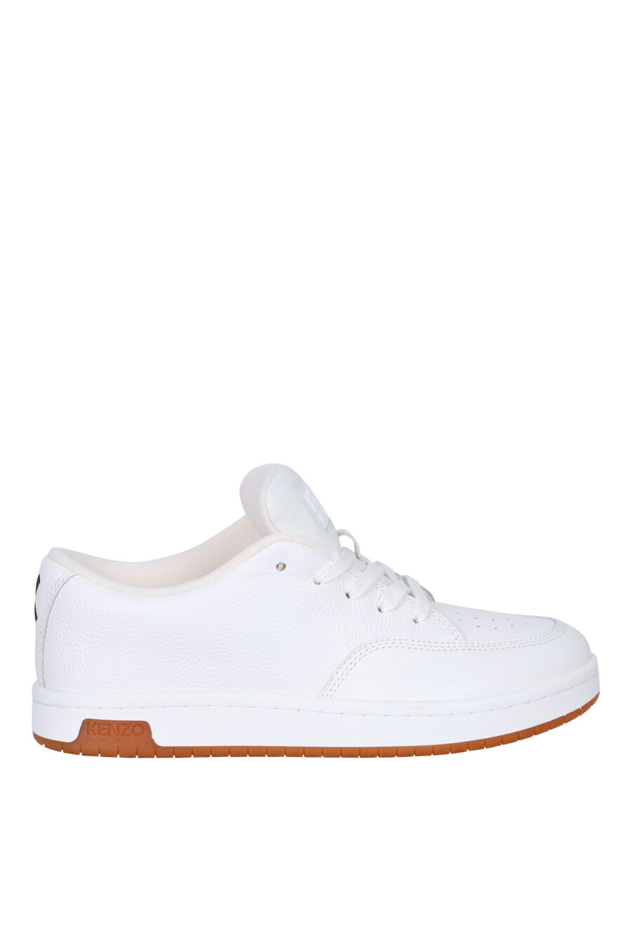 Zapatillas blancas "kenzo dome" con minilogo y suela marrón - 3612230556089