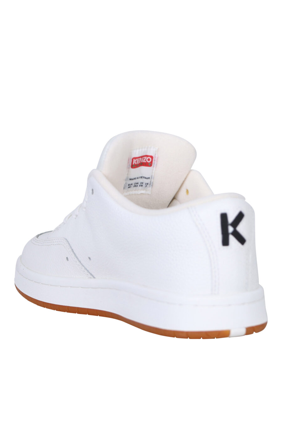 White trainers "kenzo dome" with minilogo and brown sole - 3612230556089 3