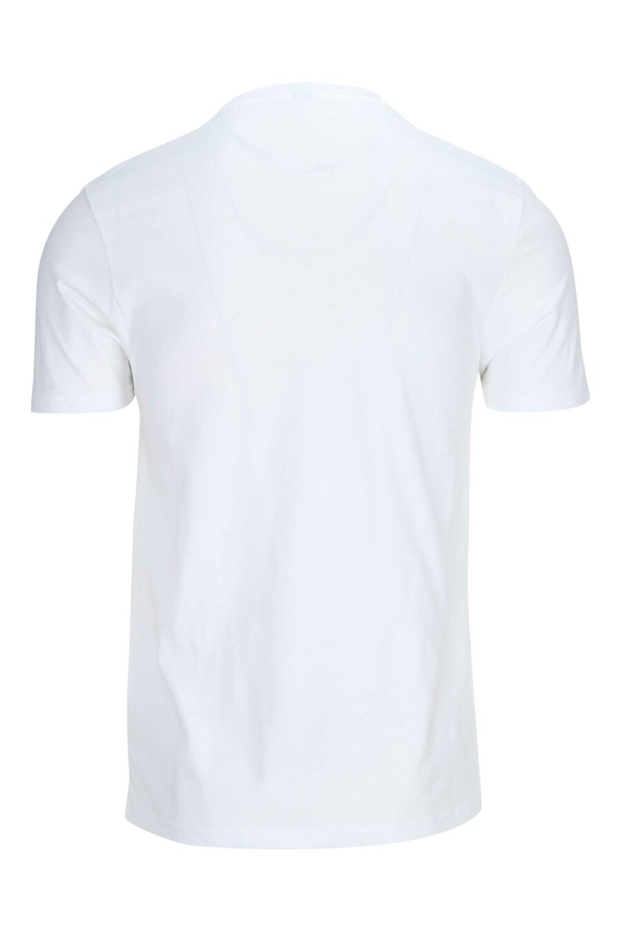 T-shirt blanc avec logo en ruban sur les épaules - 667113024998 1