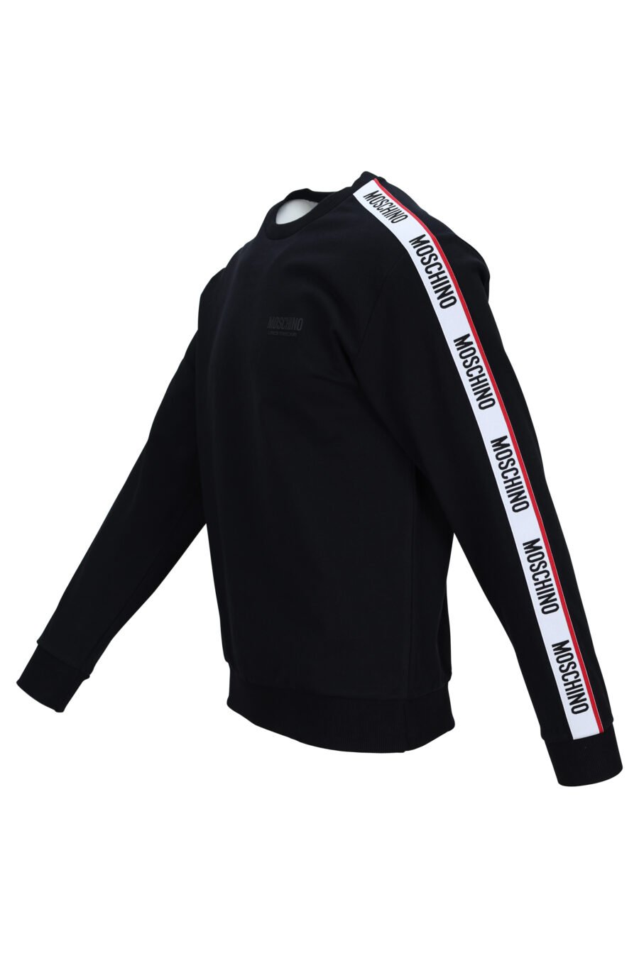 Schwarzes Sweatshirt mit Logoband an den Ärmelseiten - 667113028293 1