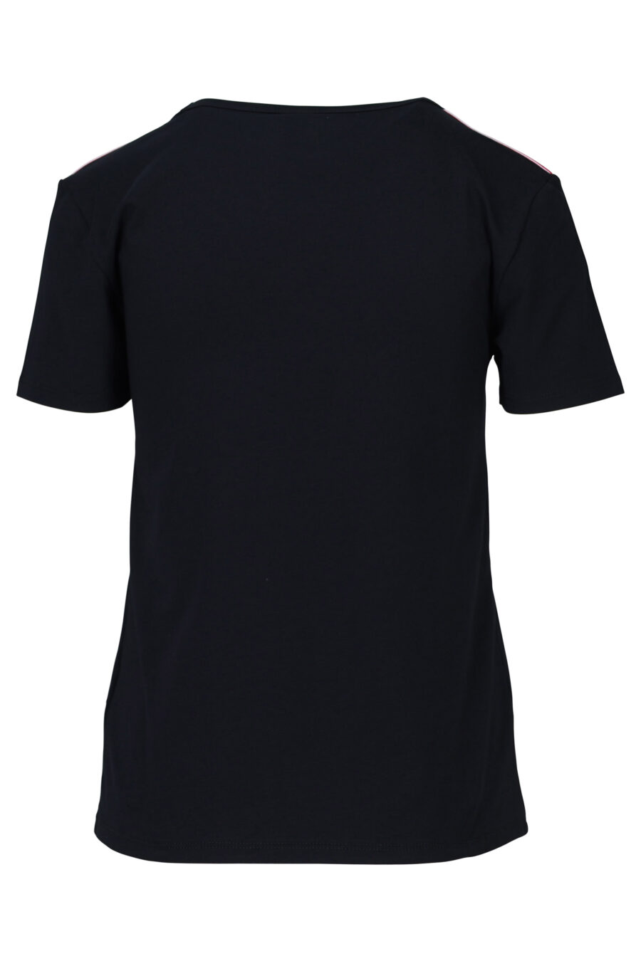 Black T-shirt with logo on shoulders - 667113033723 1