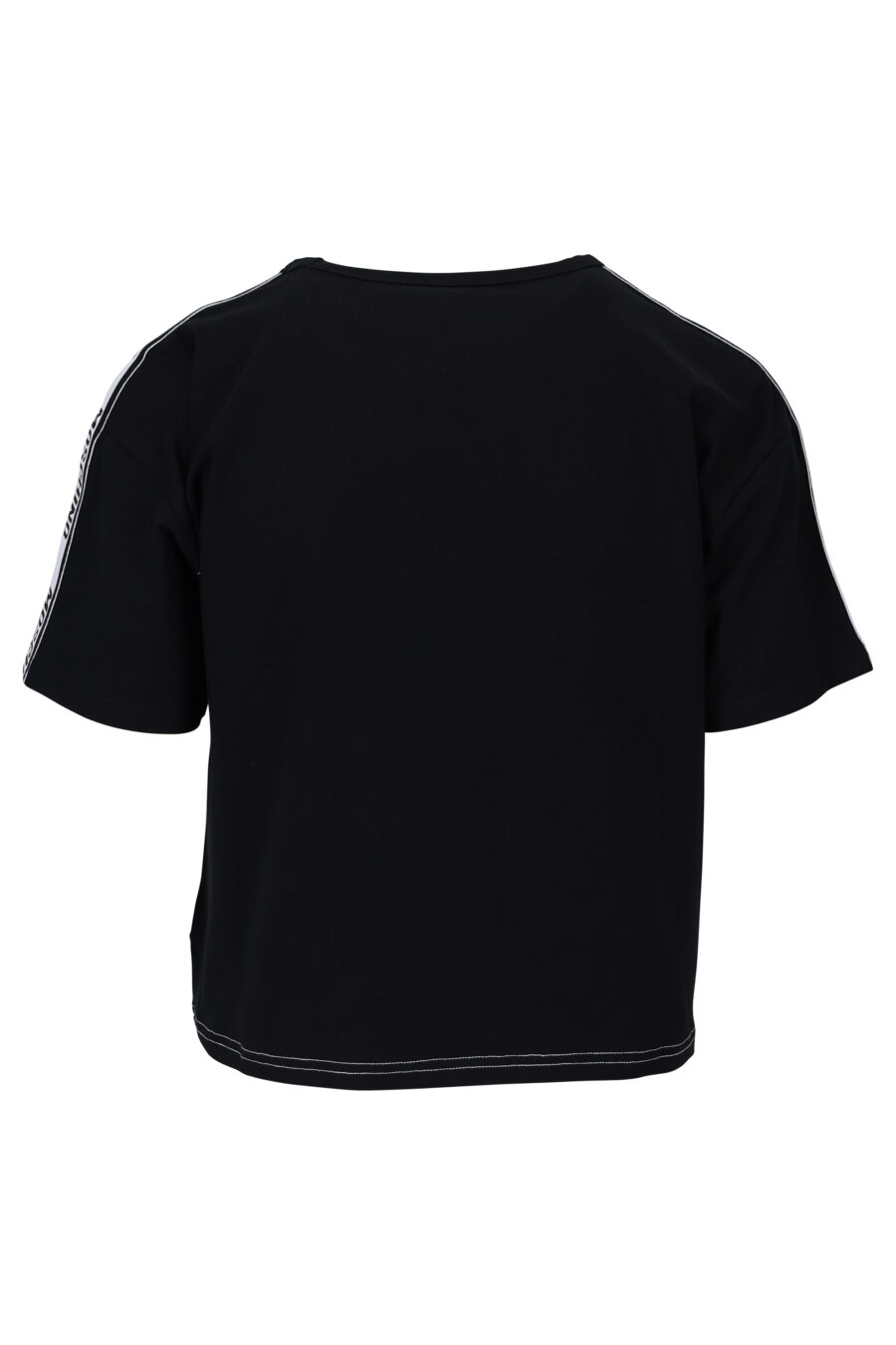 Camiseta blanca de mangas y espalda negra y logo en cinta - 667113062037 1