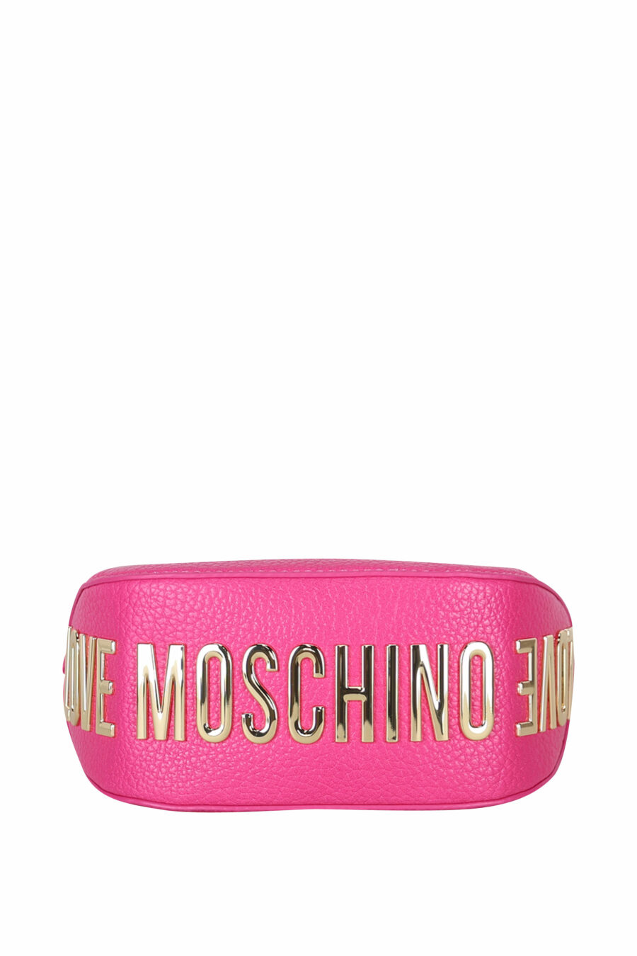 Bolso de hombro rosa de cuero con minilogo monocromático - 8050142185563 3