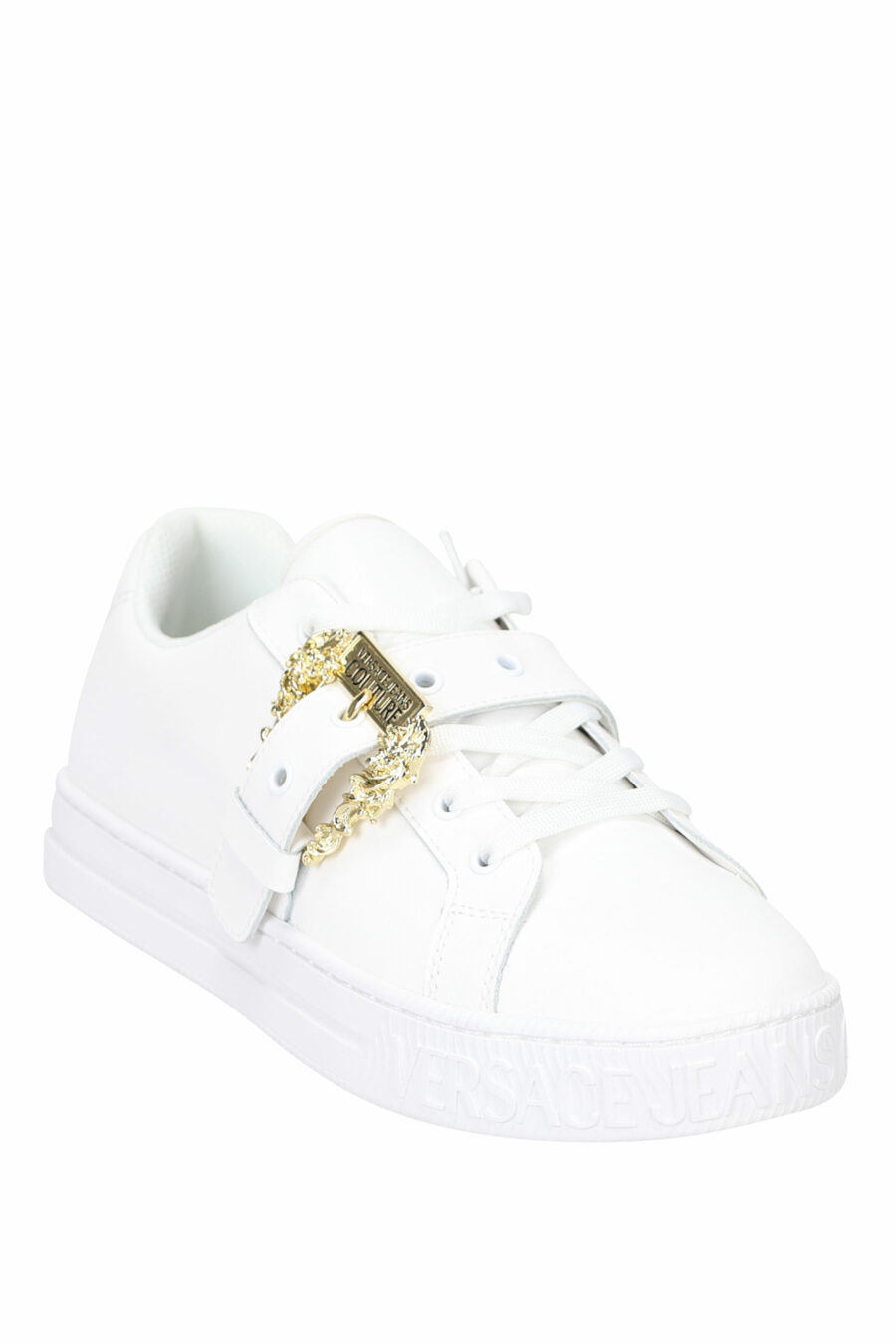 White slippers with baroque buckle - 8052019452815 1