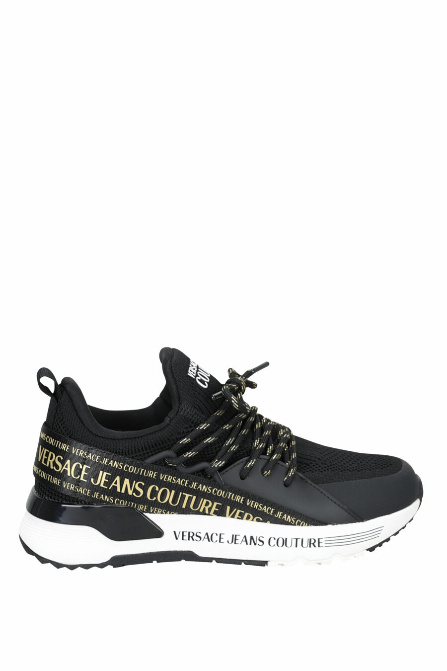 Black "troadlop" trainers with gold ribbon logo - 8052019454222