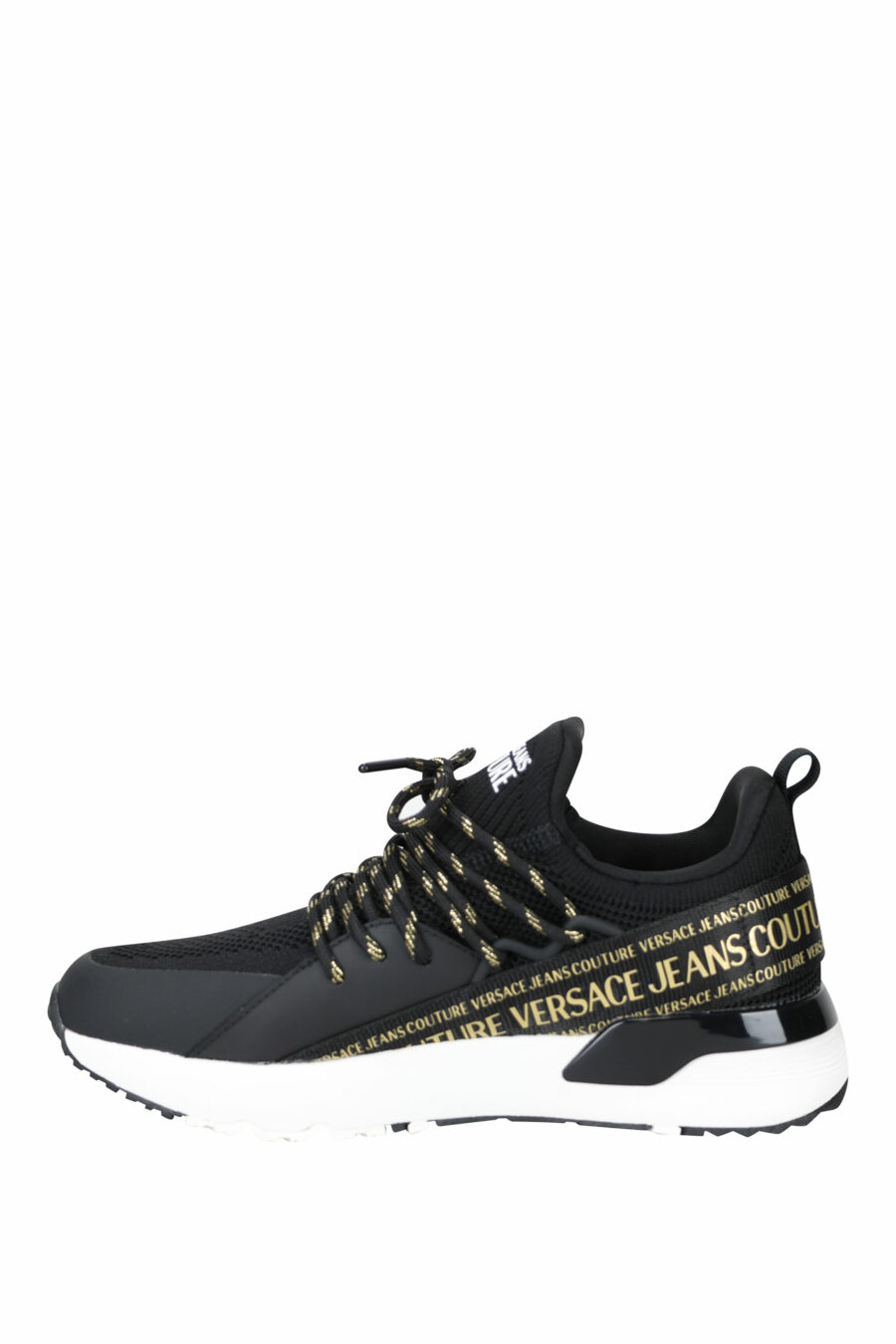 Black "troadlop" trainers with gold ribbon logo - 8052019454222 2