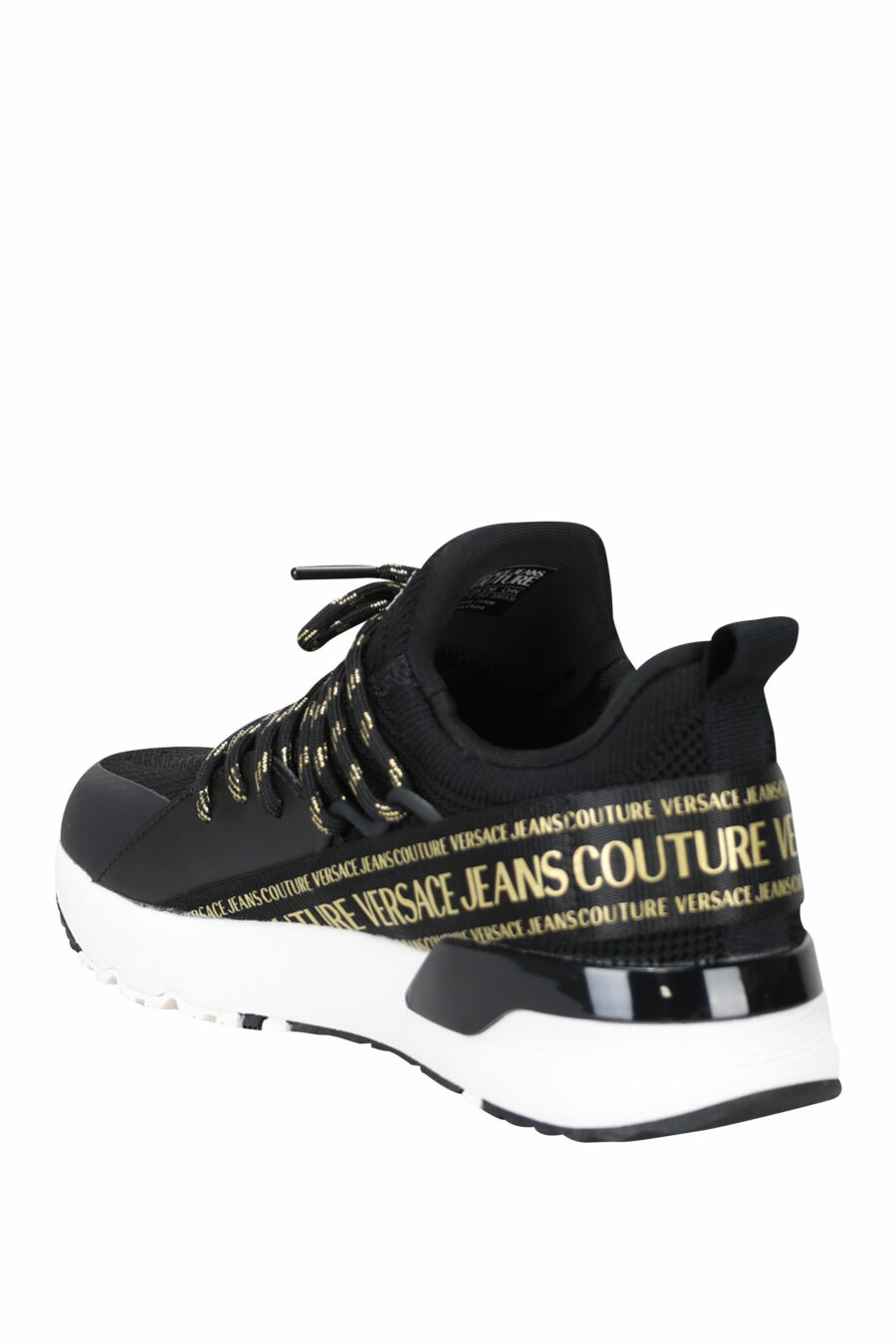 Black "troadlop" trainers with gold ribbon logo - 8052019454222 3