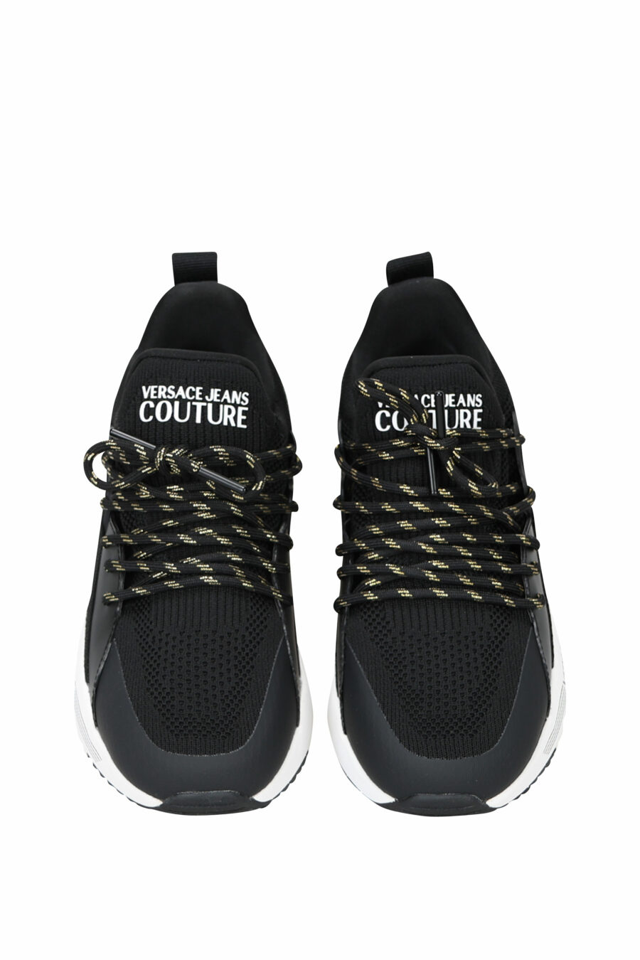 Black "troadlop" trainers with gold ribbon logo - 8052019454222 4