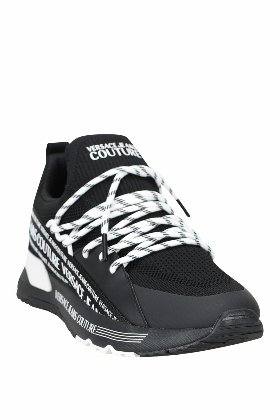 Zapatillas negras "troadlop" con logo en cinta blanco - 8052019454468 2