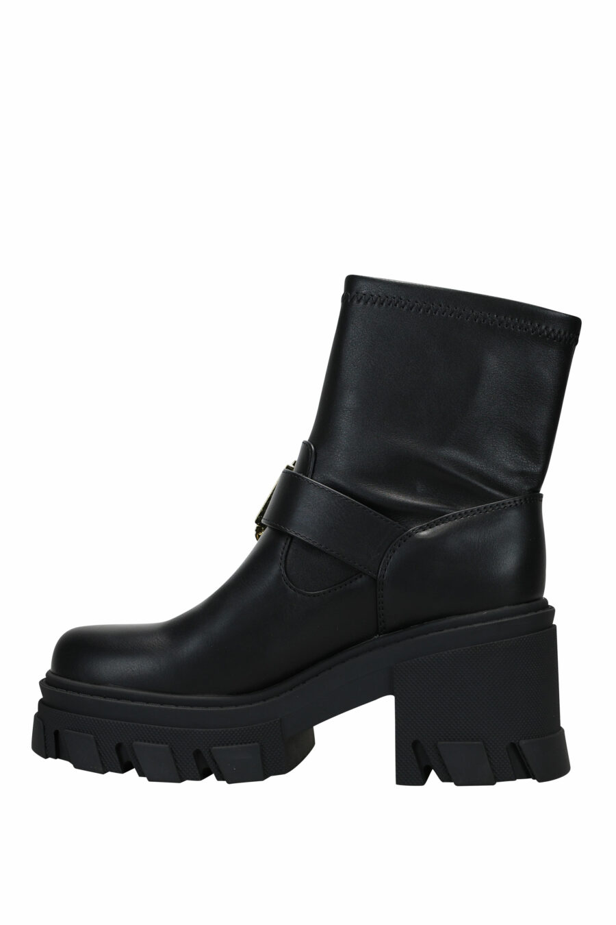 Black ankle boots with baroque buckle and platform - 8052019461084 2