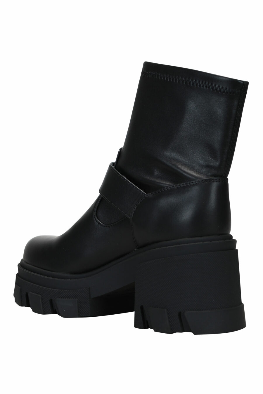 Black ankle boots with baroque buckle and platform - 8052019461084 3
