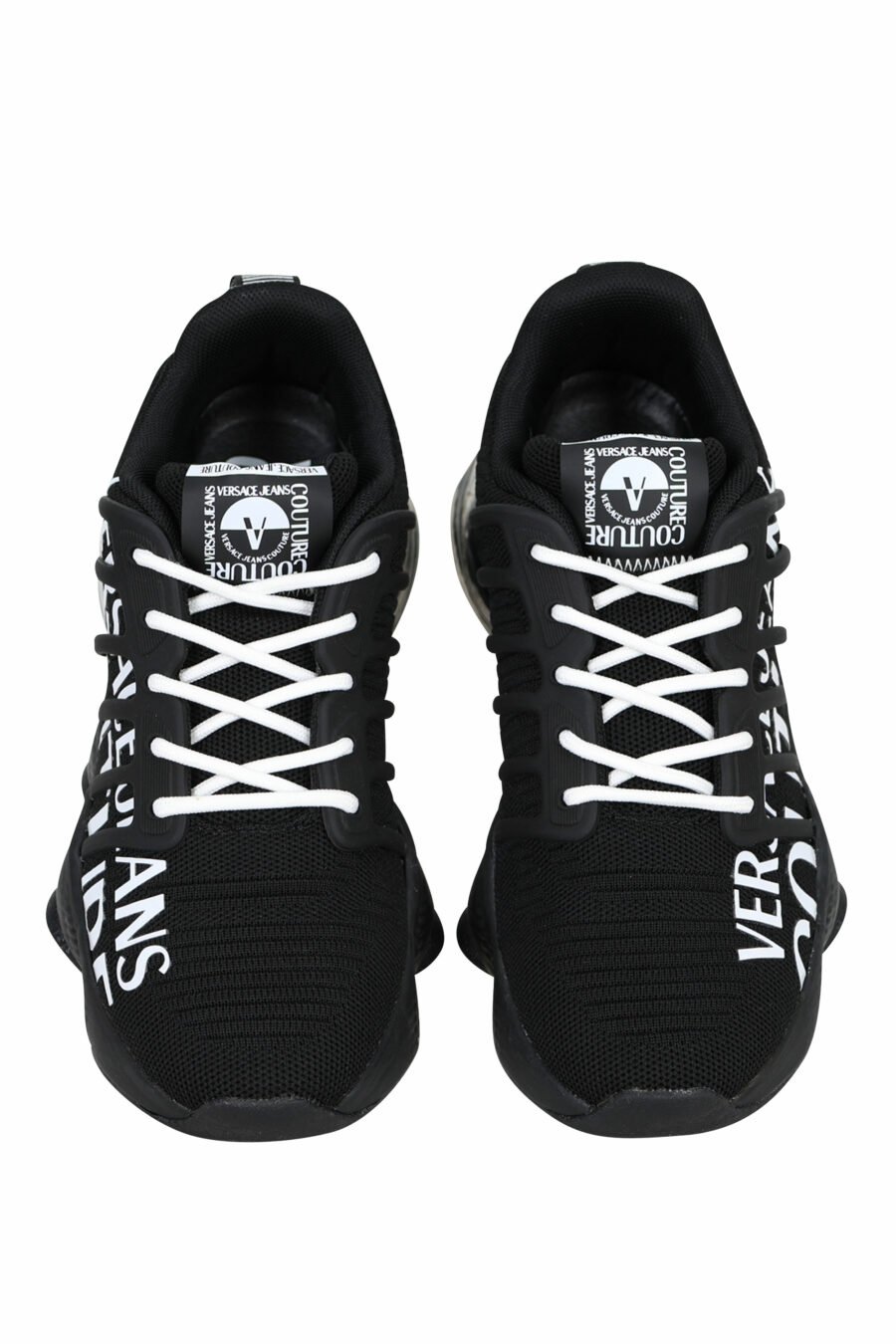 Black trainers with vertical maxilogo and crossed laces - 8052019484915 4