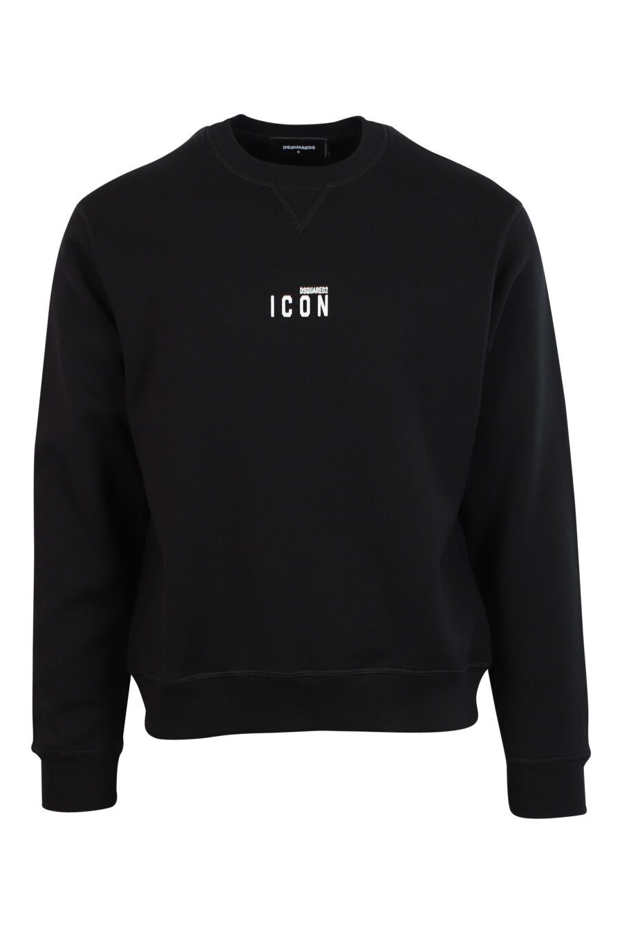 Schwarzes Sweatshirt mit weißem, zentriertem Minilogo - 8052134120460
