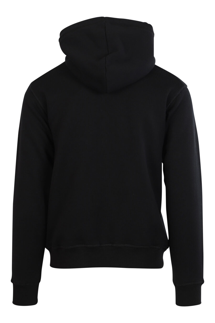 Black hooded sweatshirt with white mini logo - 8052134120743 2