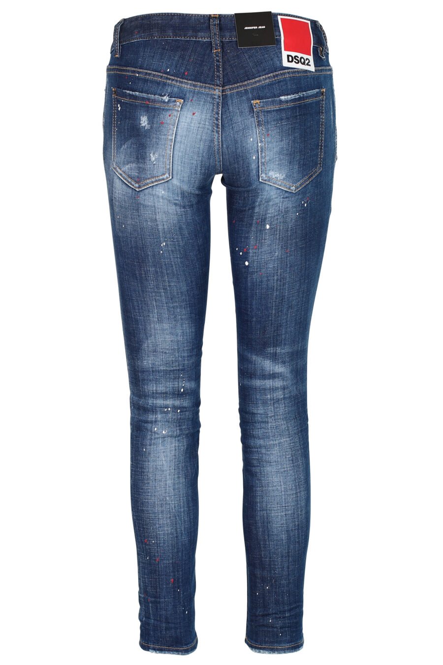 Jeans "Jennifer Jean" bleu avec éclaboussures de peinture et effet usé - 8052134937259 3