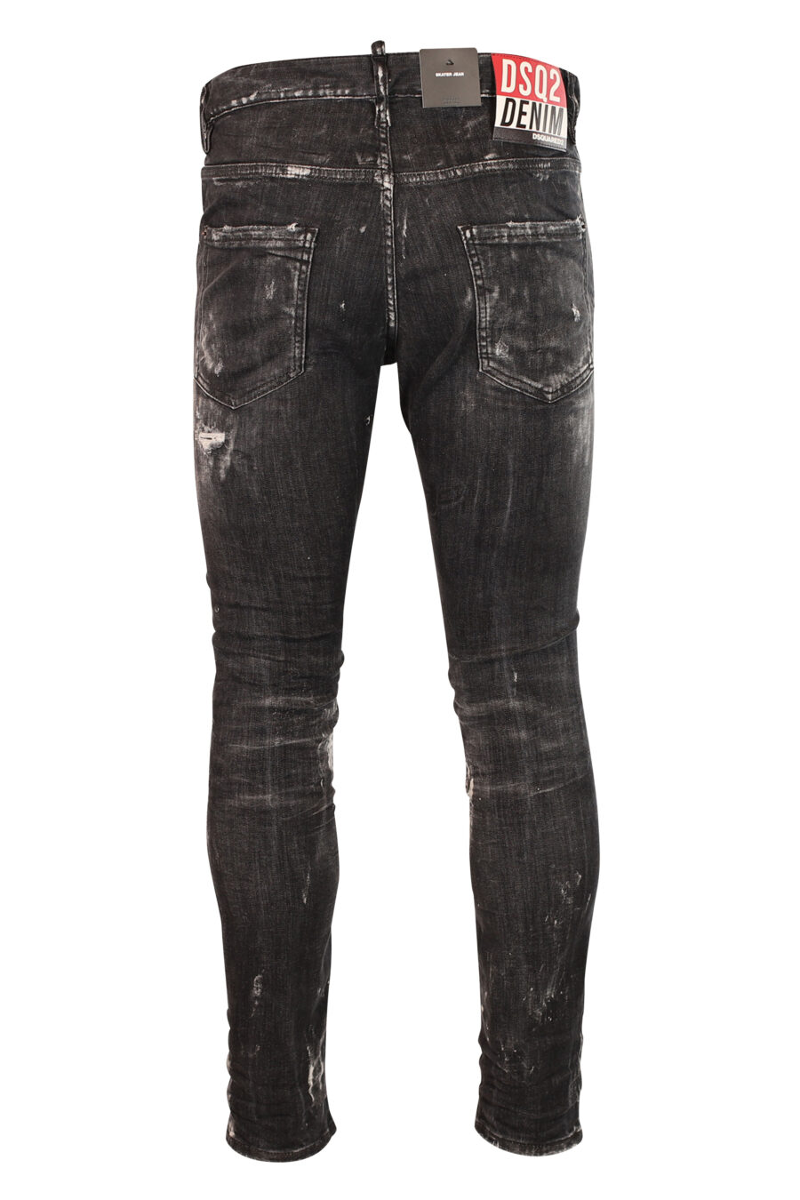 Skater-Jeans-Hose schwarz abgenutzt mit Rissen - 8052134938102 3