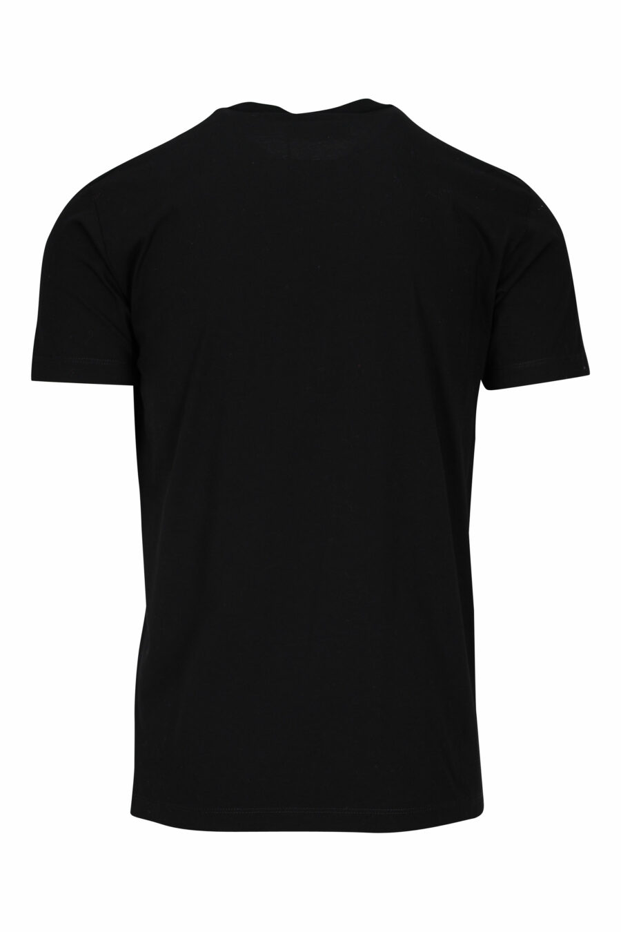 T-shirt noir avec logo argenté et imprimé porte-monnaie - 8052134940457 1