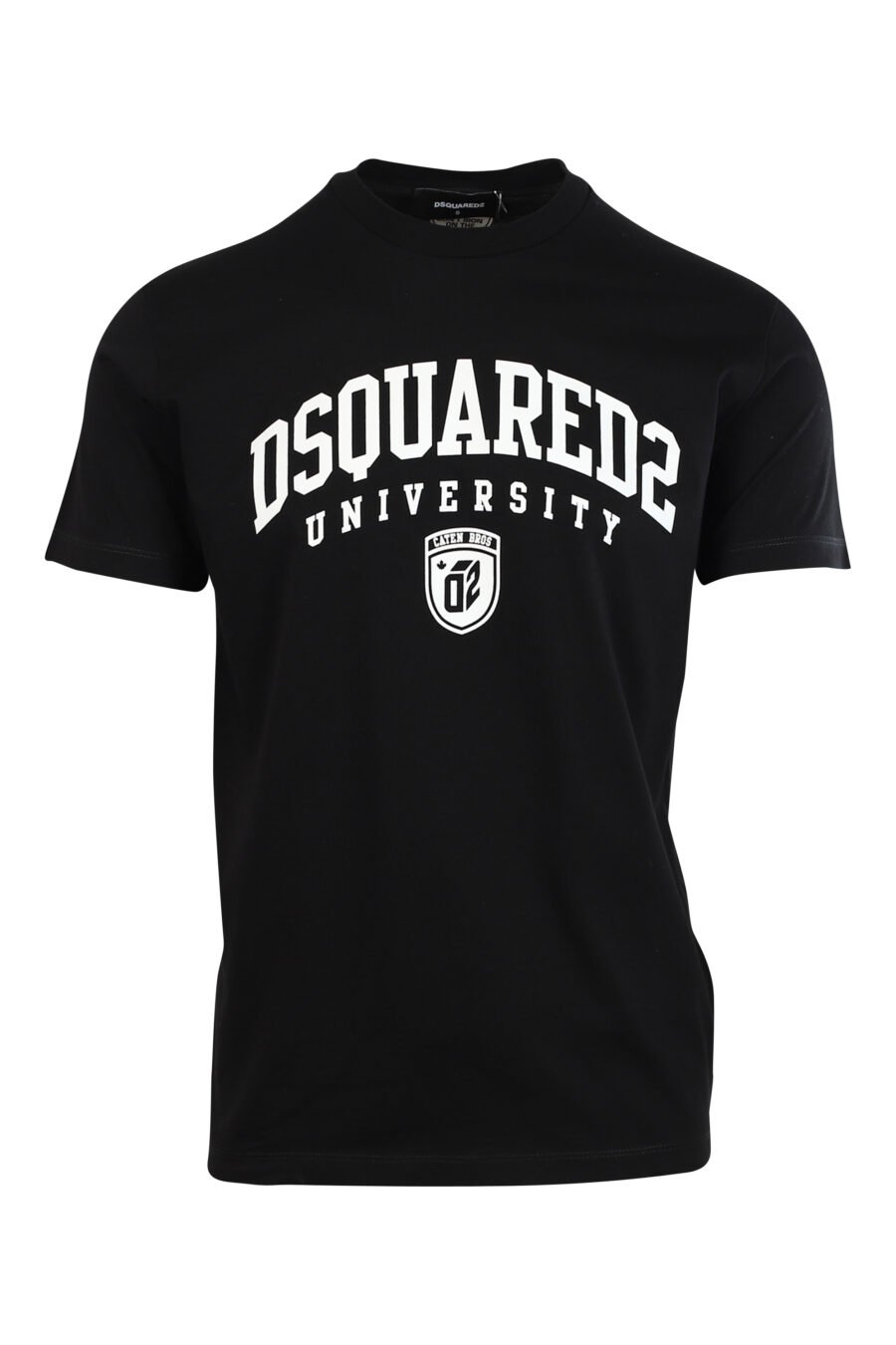 Camiseta negra con maxilogo "university" blanco - 8052134945810