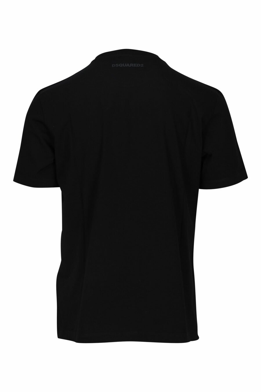 Black T-shirt with white checked "icon" logo - 8052134981399 1