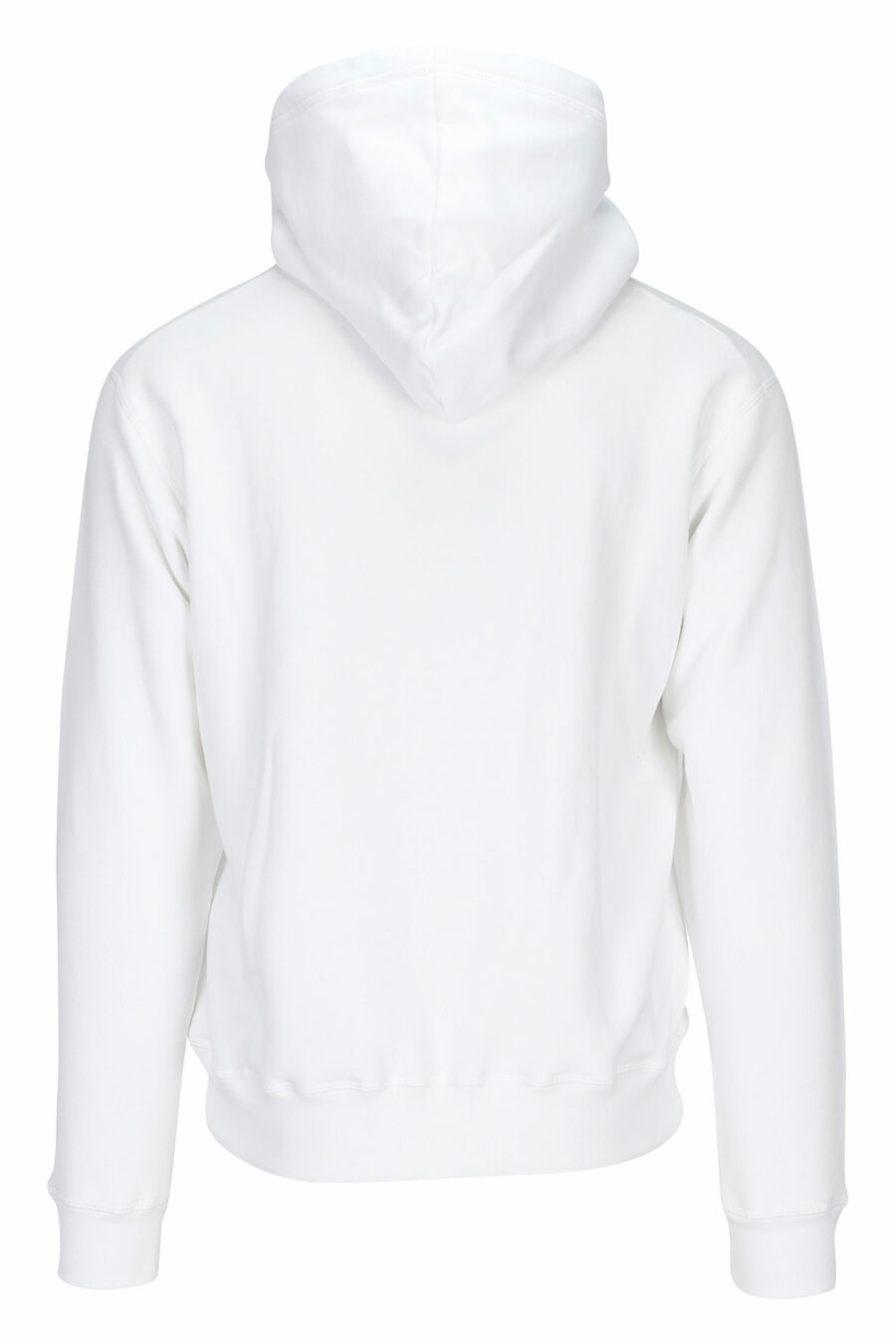 White hooded sweatshirt with square "icon" maxilogo - 8052134982570 1