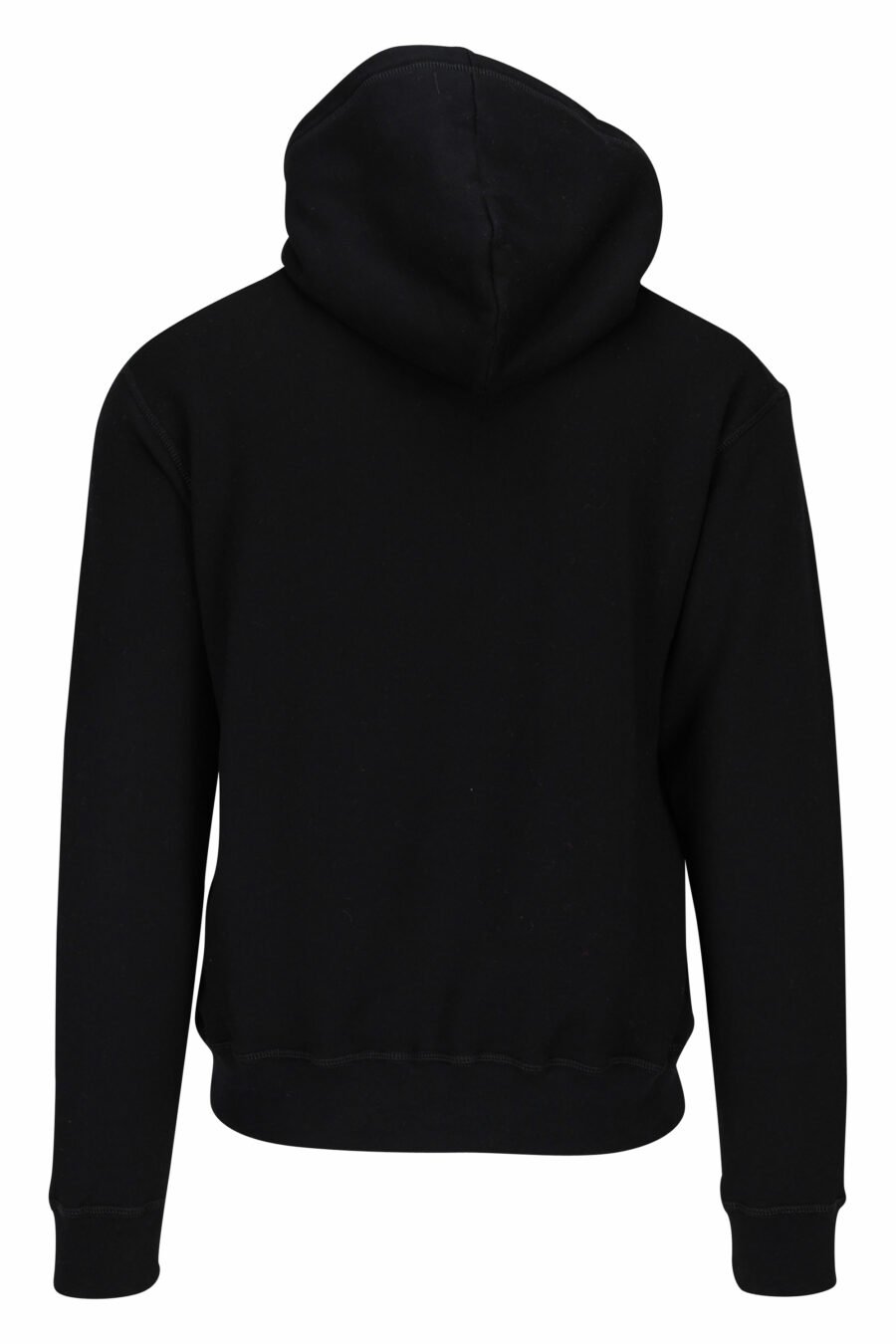 Black hooded sweatshirt with square "icon" maxilogo - 8052134982648 1