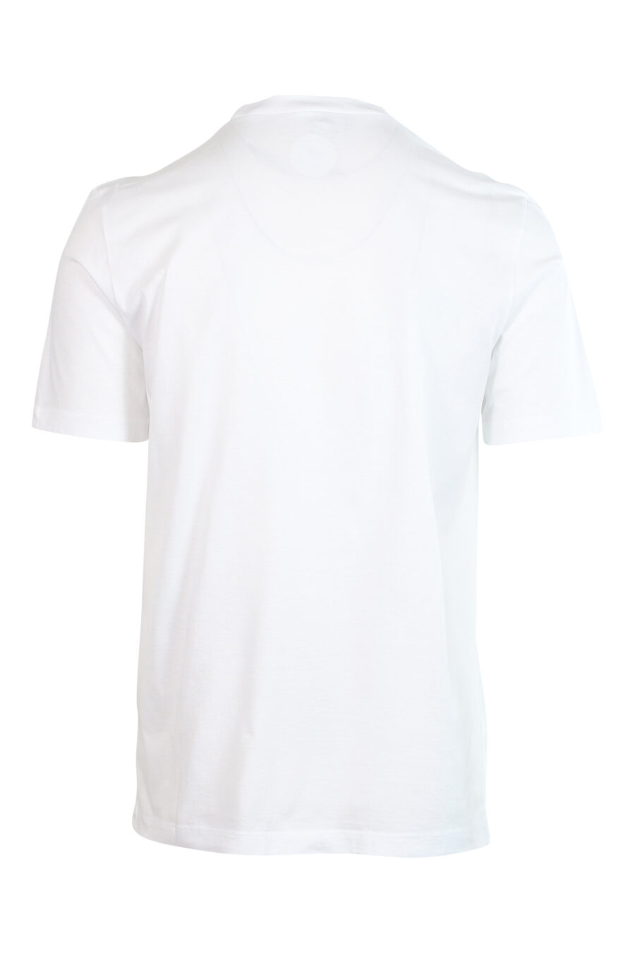 Camiseta blanca con minilogo negro "bold" y hoja naranja - 8052134990148 2