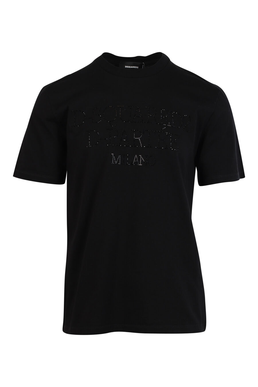 Schwarzes T-Shirt mit schwarzem geprägtem Maxilogo - 8052134990285