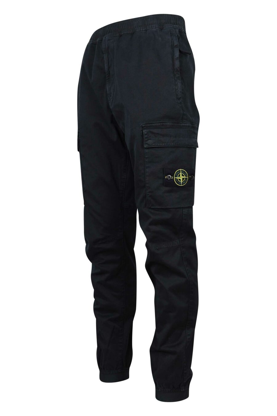 Pantalon noir avec patch logo sur le côté - 8052572723292 1