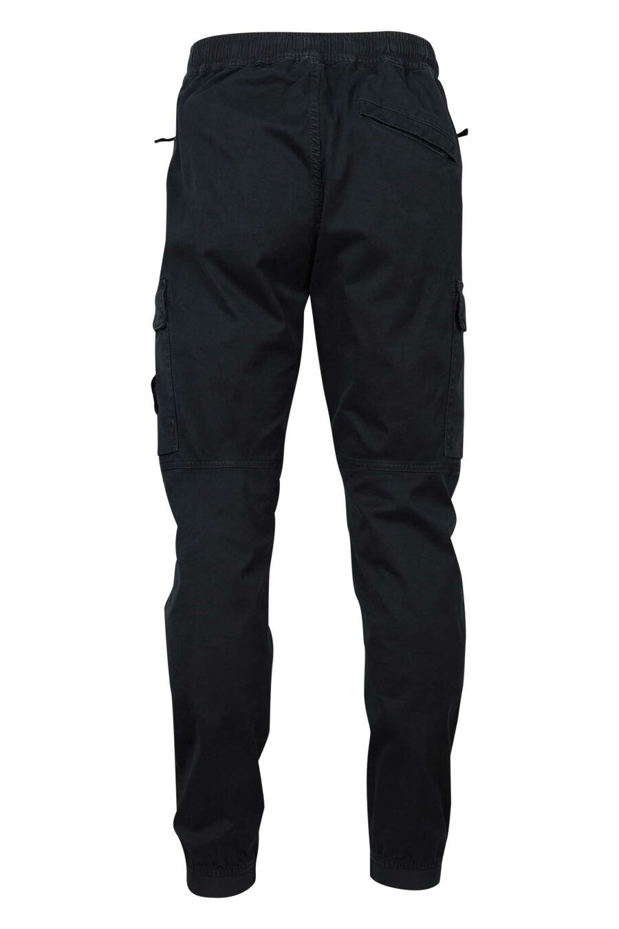 Pantalon noir avec patch logo sur le côté - 8052572723292 2