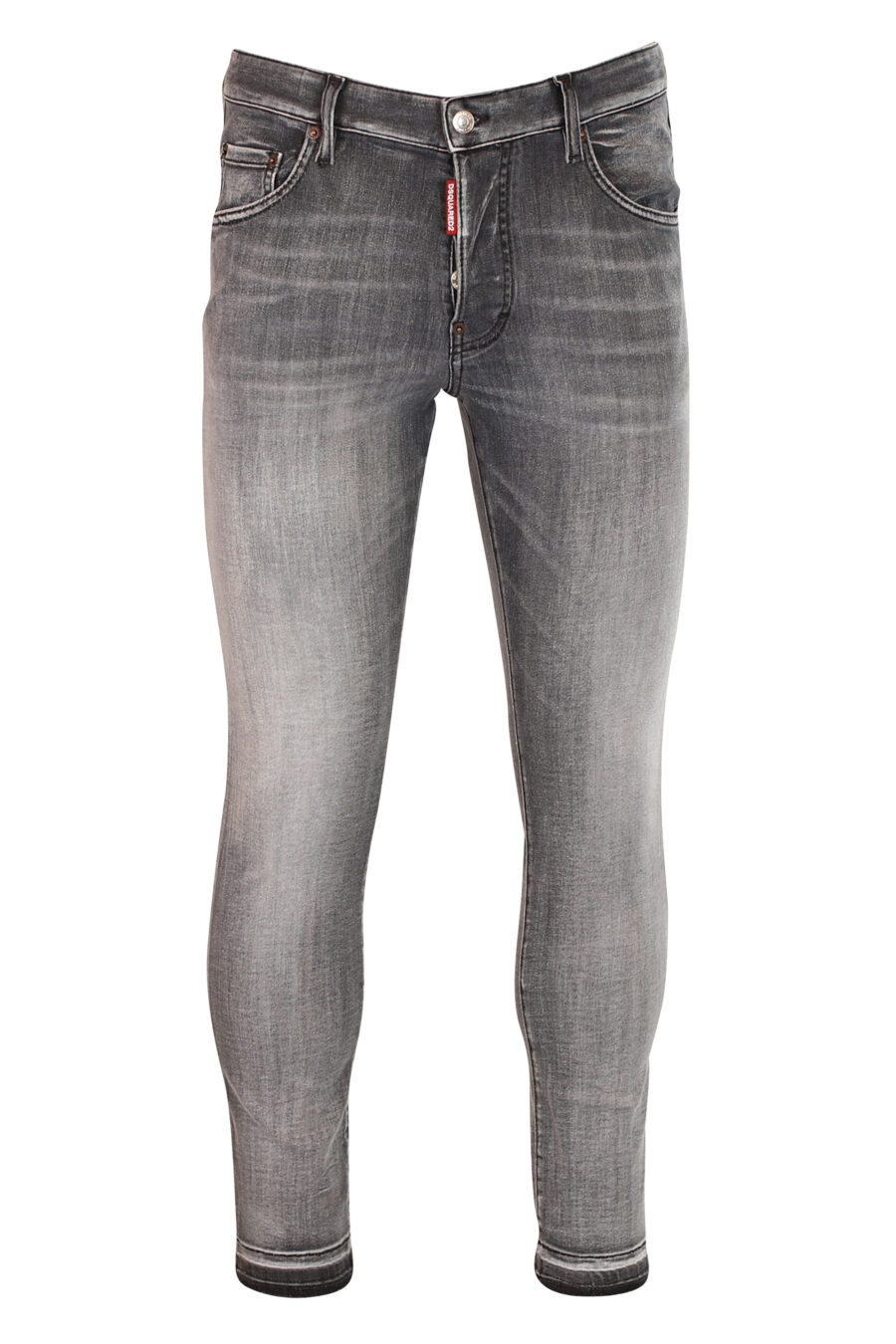Pantalon patine en jean gris effiloché - 8054148004644