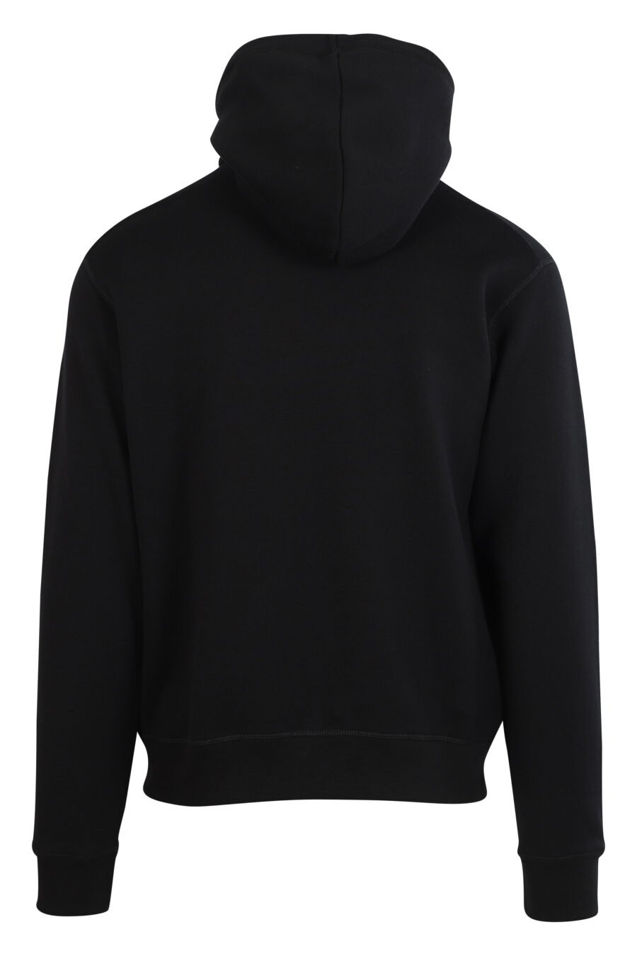 Black hooded sweatshirt with "pixeled" dog logo - 8054148006716 2