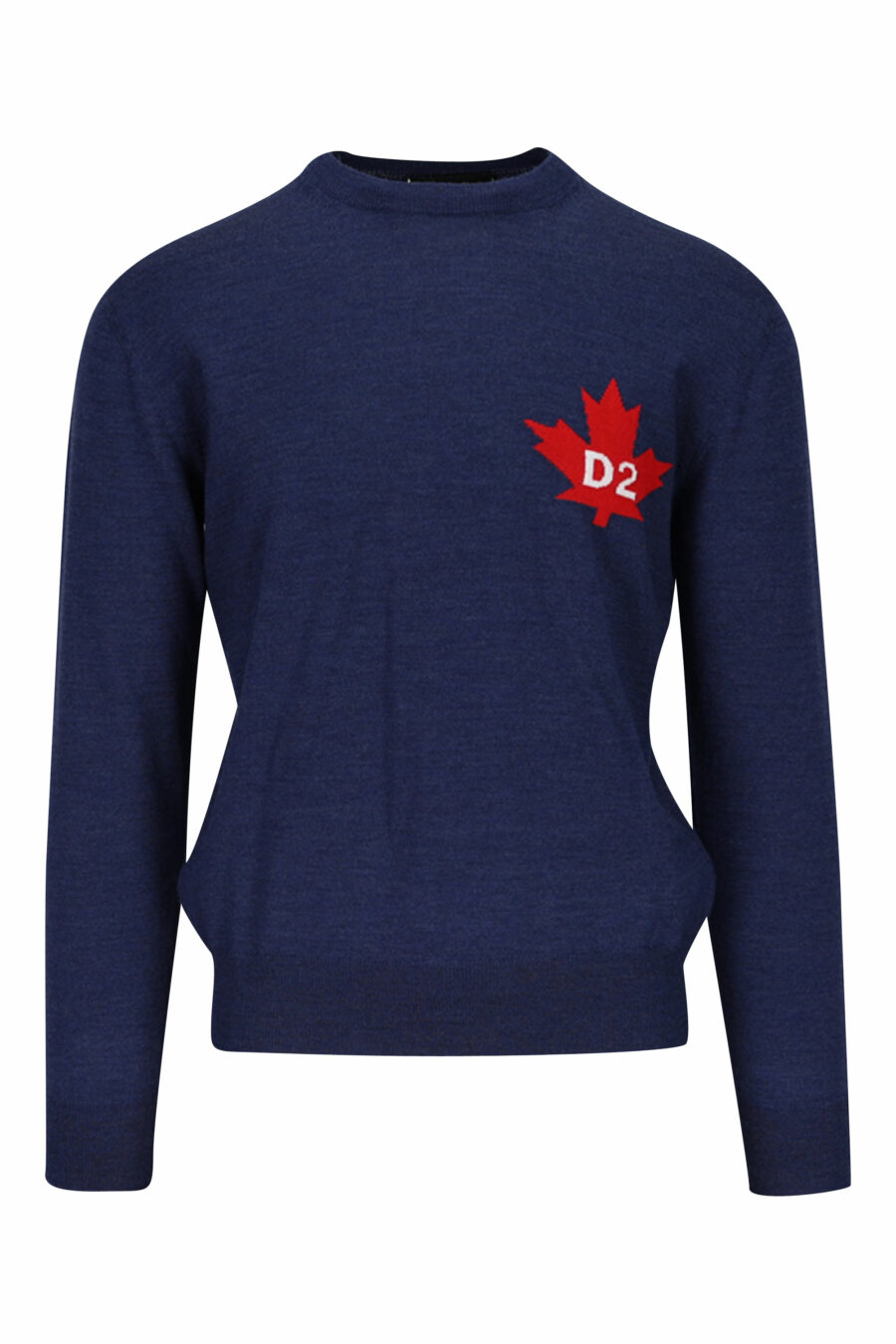 Blauer Pullover mit Mini-Logo "D2" auf dem Blatt - 8054148057985 2