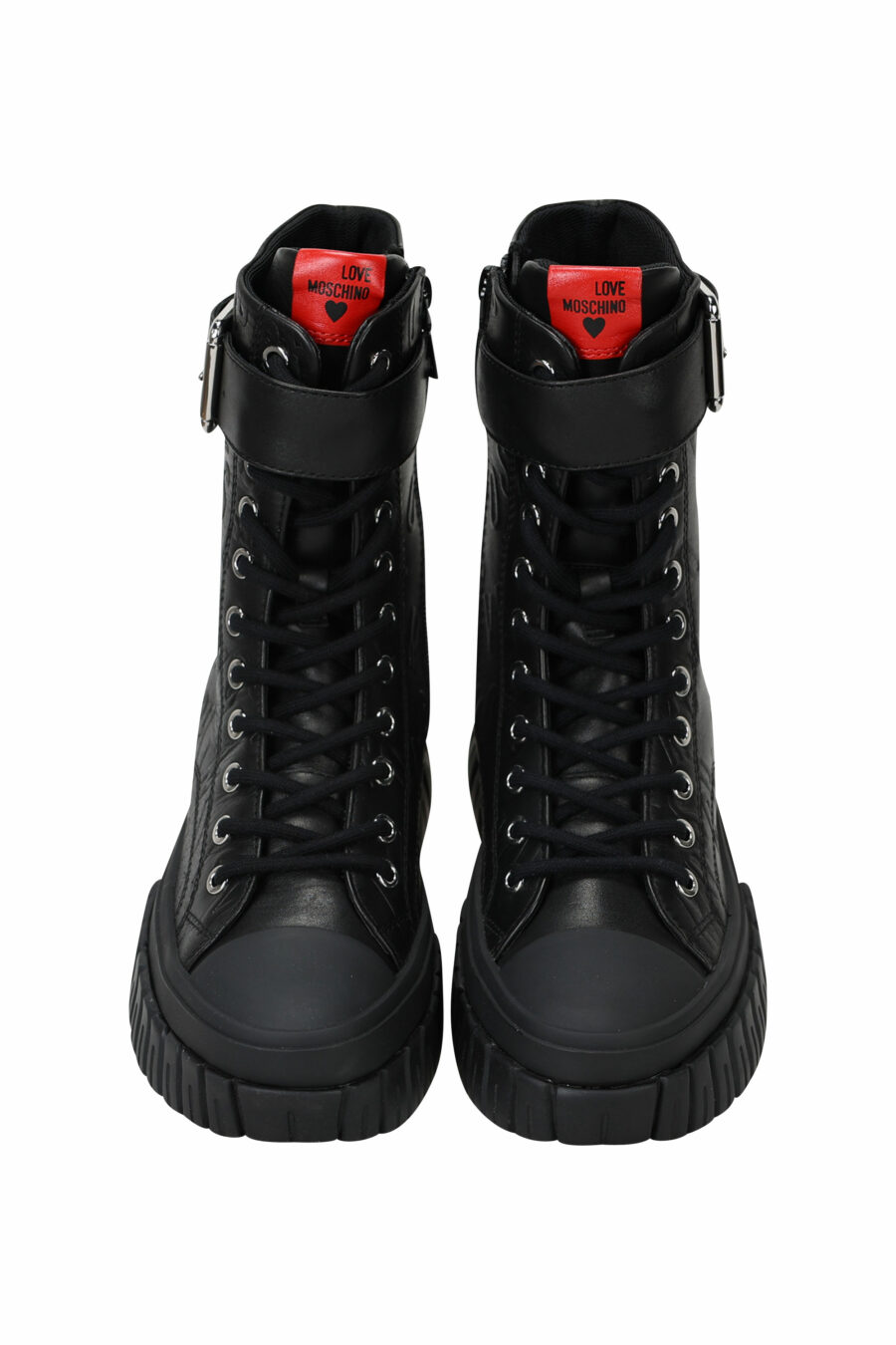 Black "all over logo" monochrome ankle boots - 8054653068735 4