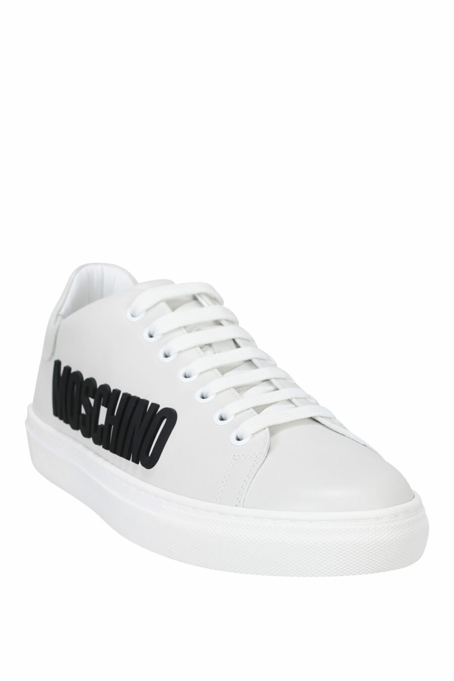 White trainers with black "lettering" logo - 8054653099241 1