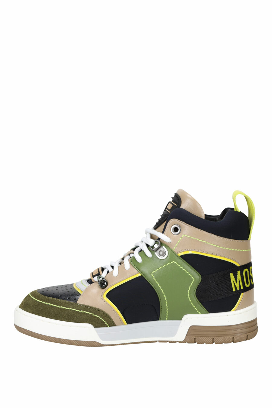 Zapatillas altas beige mix verde con logo - 8054653168701 2