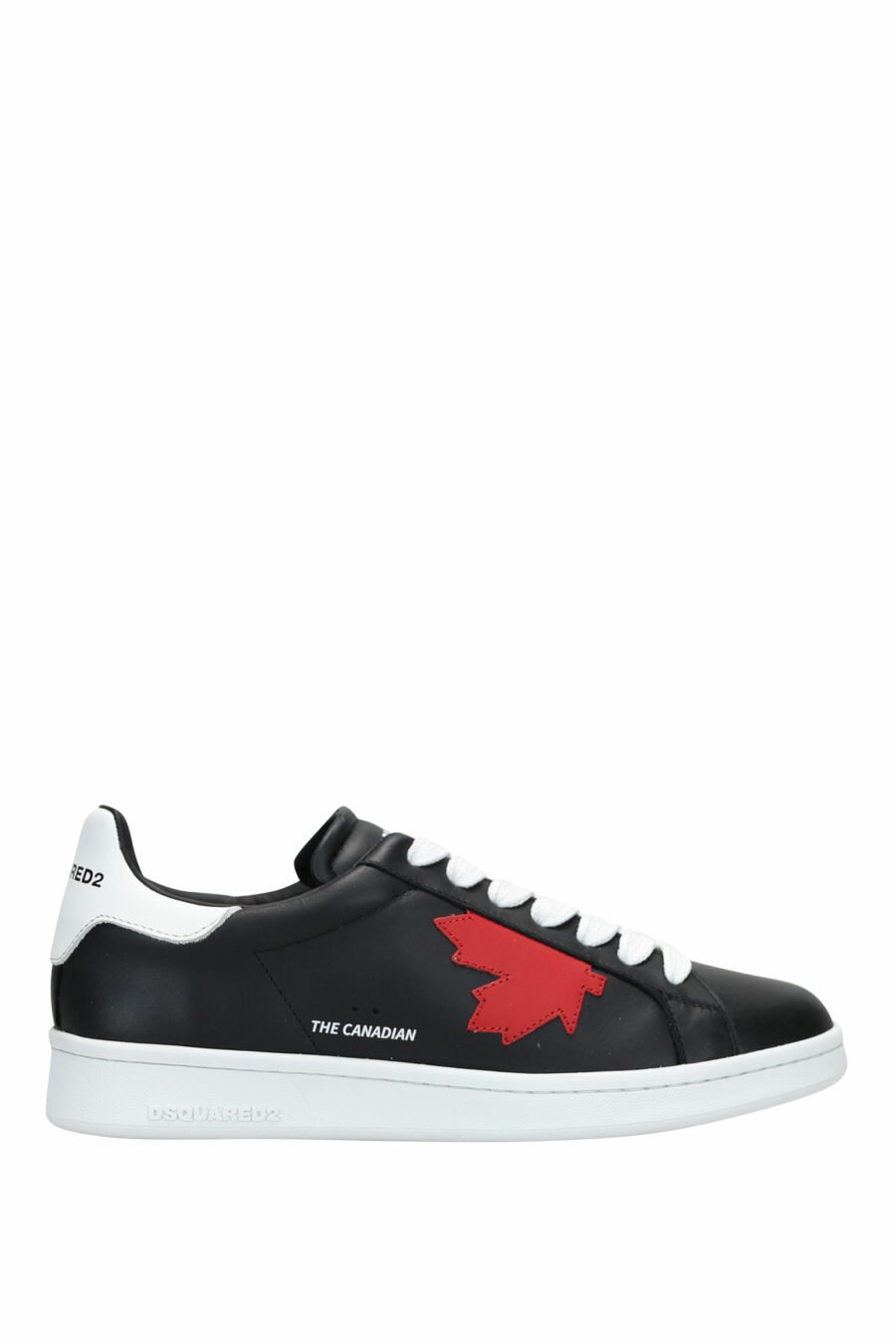 Black trainers with red leaf and white sole - 8055777240977