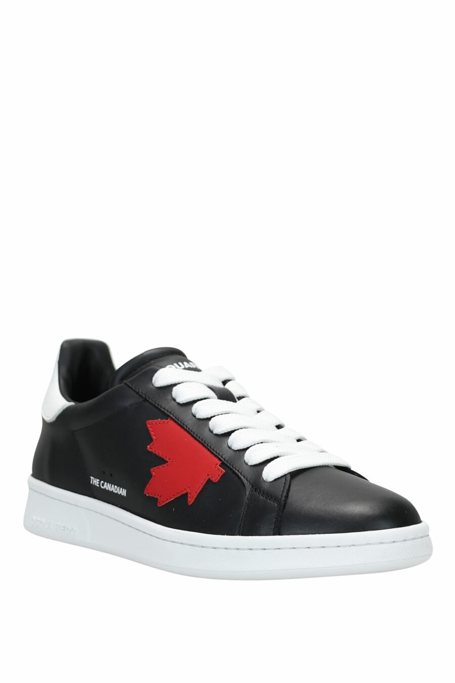 Black trainers with red leaf and white sole - 8055777240977 1