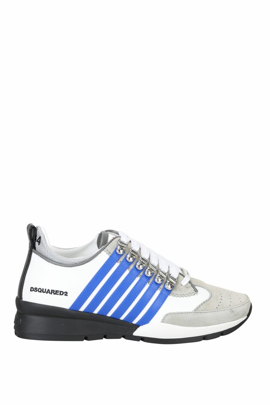 Zapatillas blancas con mix en gris, líneas azules y detalles en negro - 8055777244326 1
