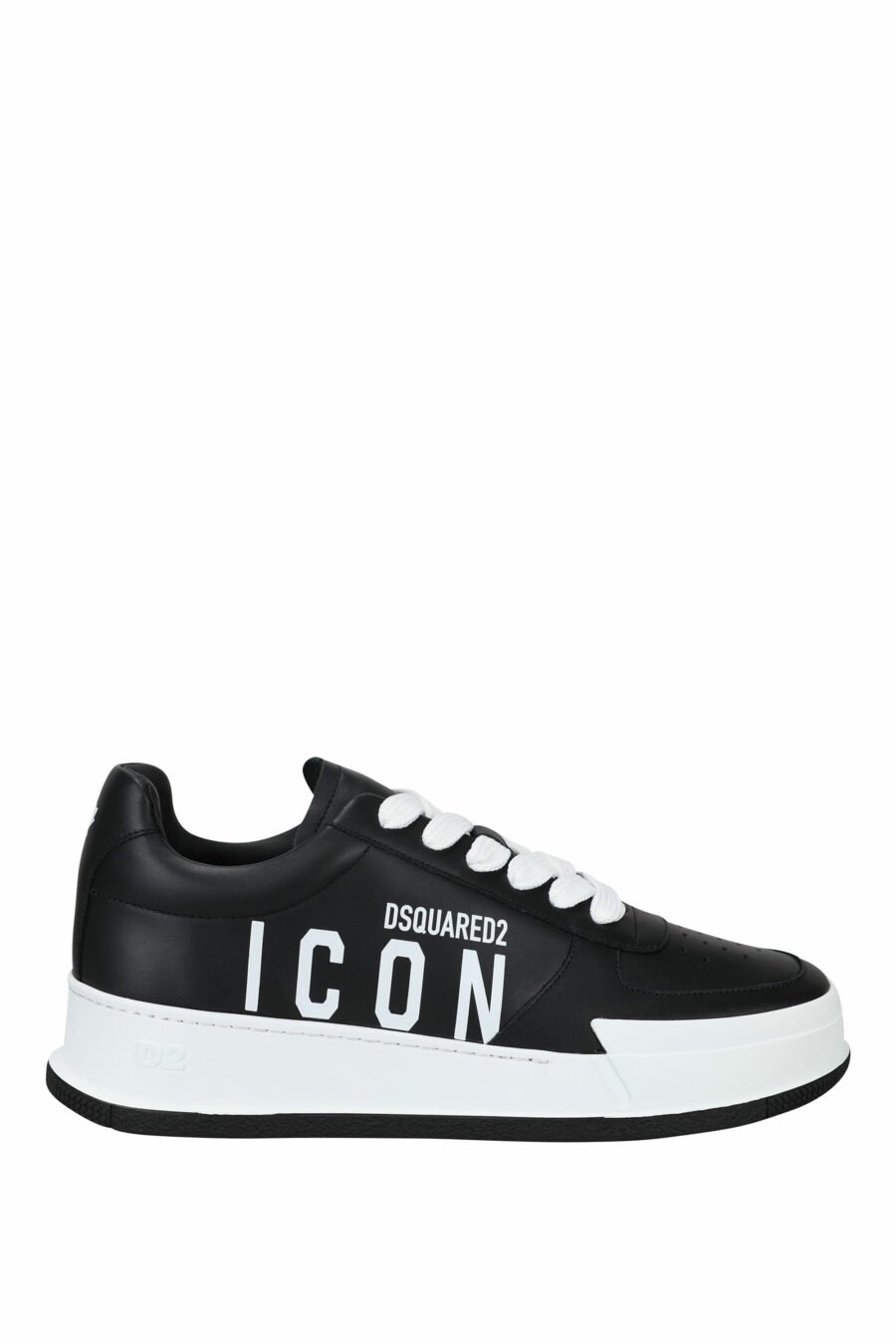 Black trainers with "icon" logo and white sole - 8055777248911