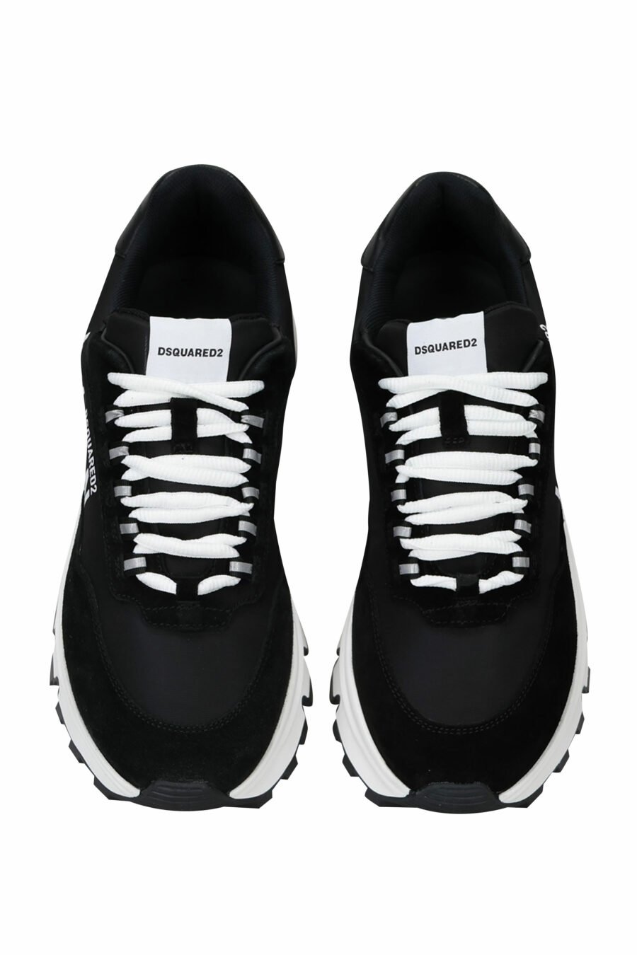 Schwarze Schuhe mit Minilogo "Icon" und weißer Sohle mit Innenschlauch - 8055777249321 6