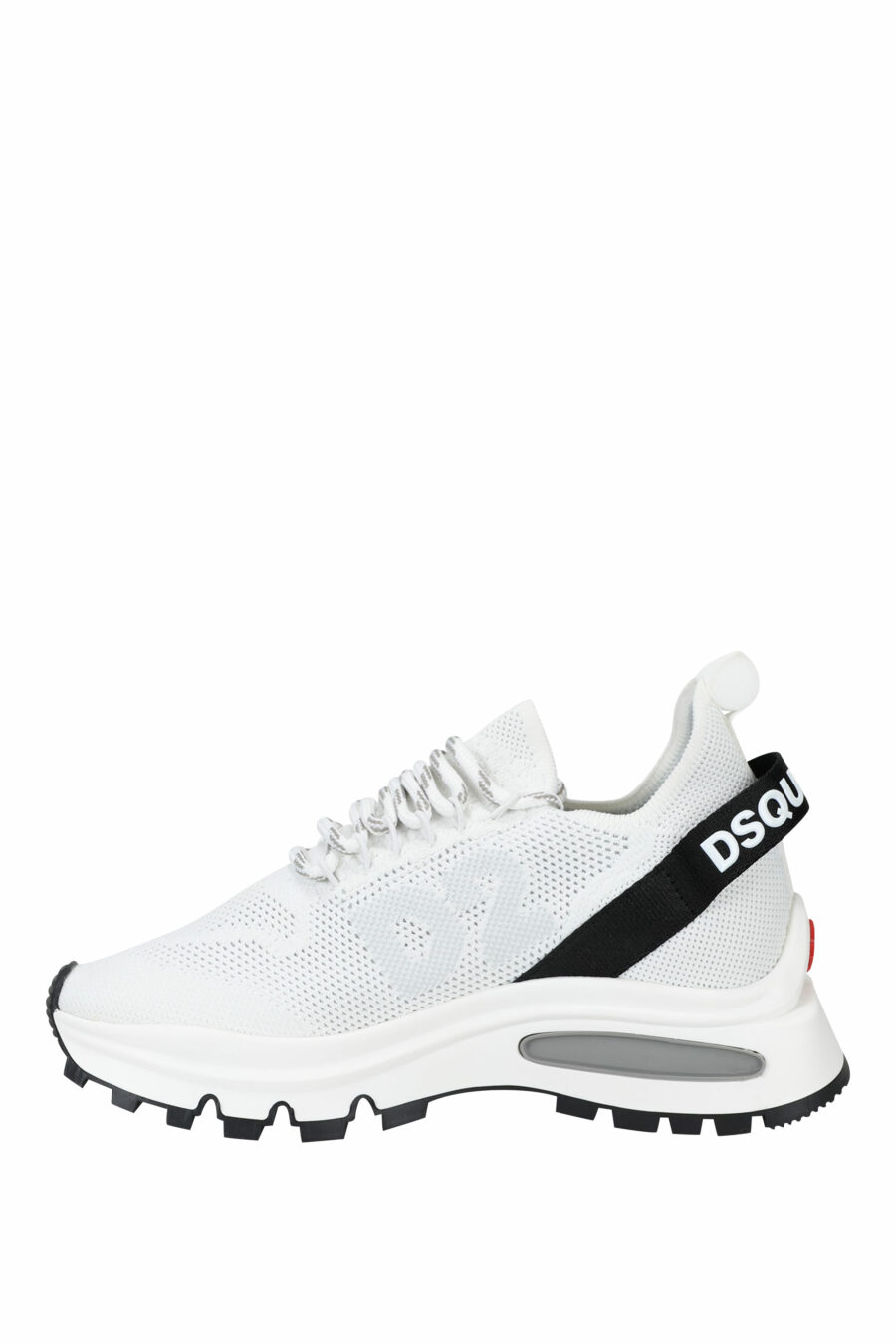 White trainers with black logo and inner tube sole - 8055777249857 2