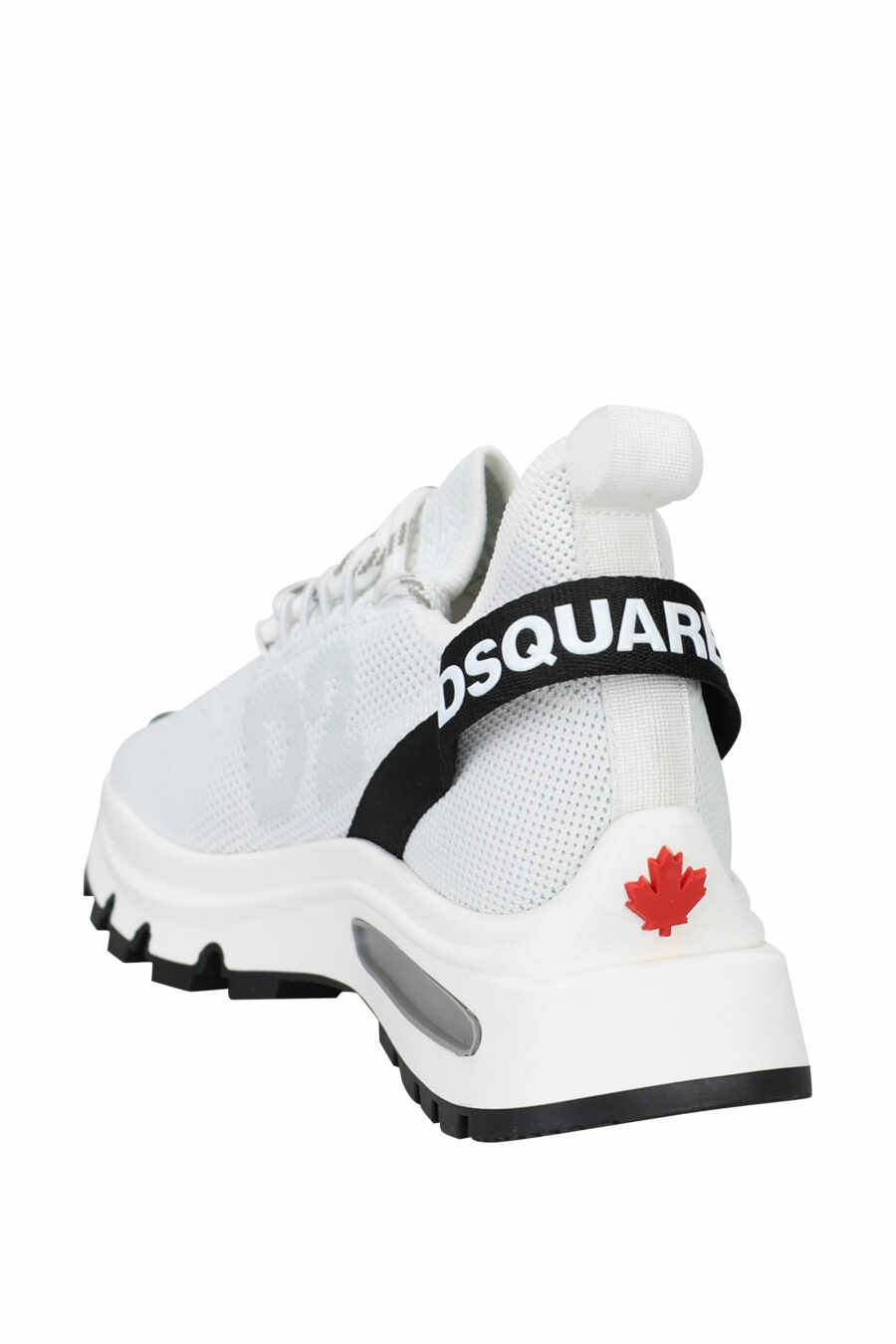White trainers with black logo and inner tube sole - 8055777249857 3
