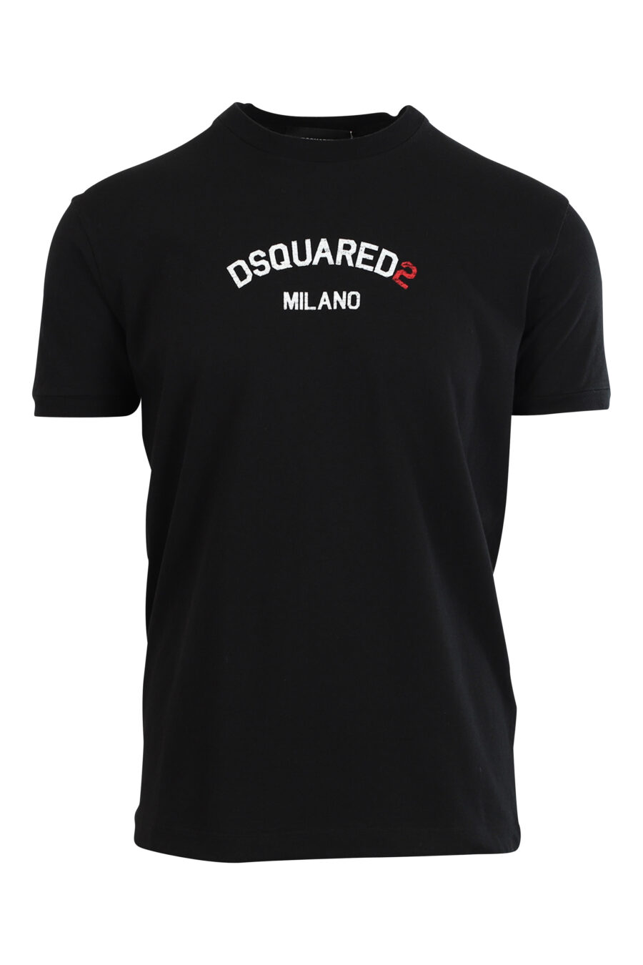 Camiseta negra con minilogo "dsquared2 milano" - 8058049836090