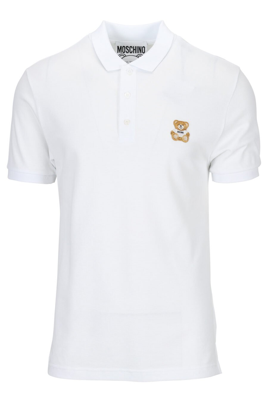 White polo shirt with bear mini logo - 889316660630