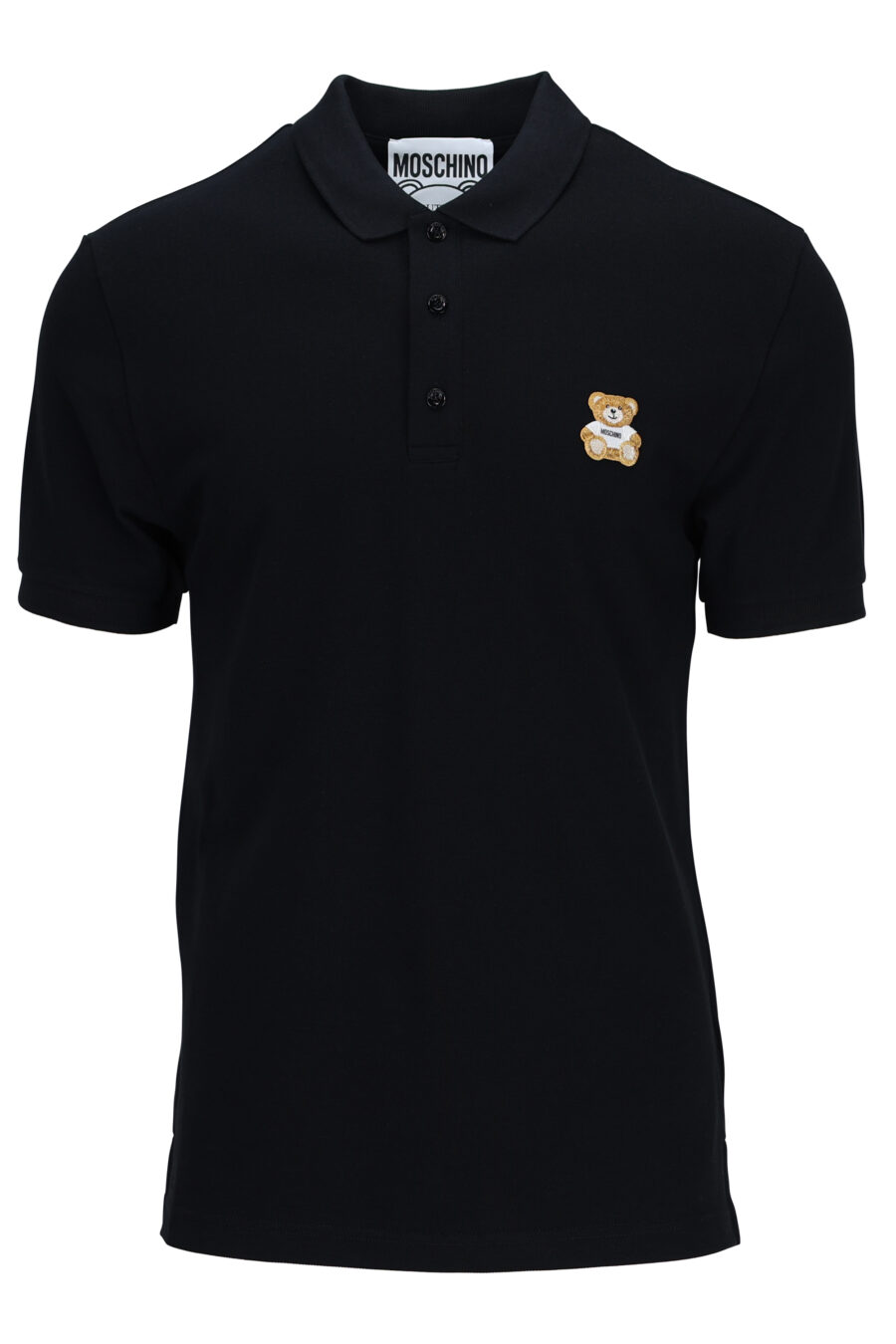 Schwarzes Poloshirt mit Bärchen-Mini-Logo - 889316660906