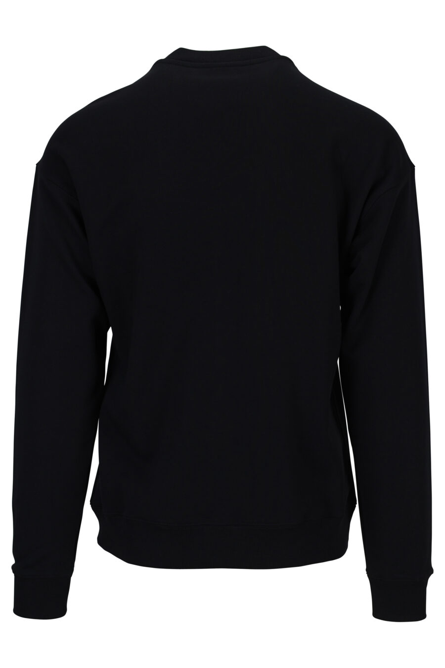 Schwarzes Sweatshirt aus Bio-Baumwolle mit weißem Maxilogue - 889316662009 1