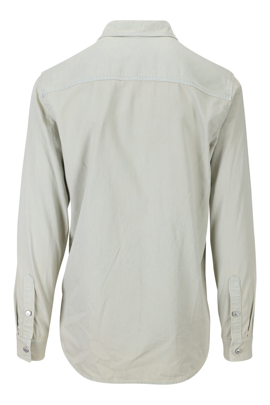 Camisa vaquera gris desteñida con logo oso - 889316852417 1