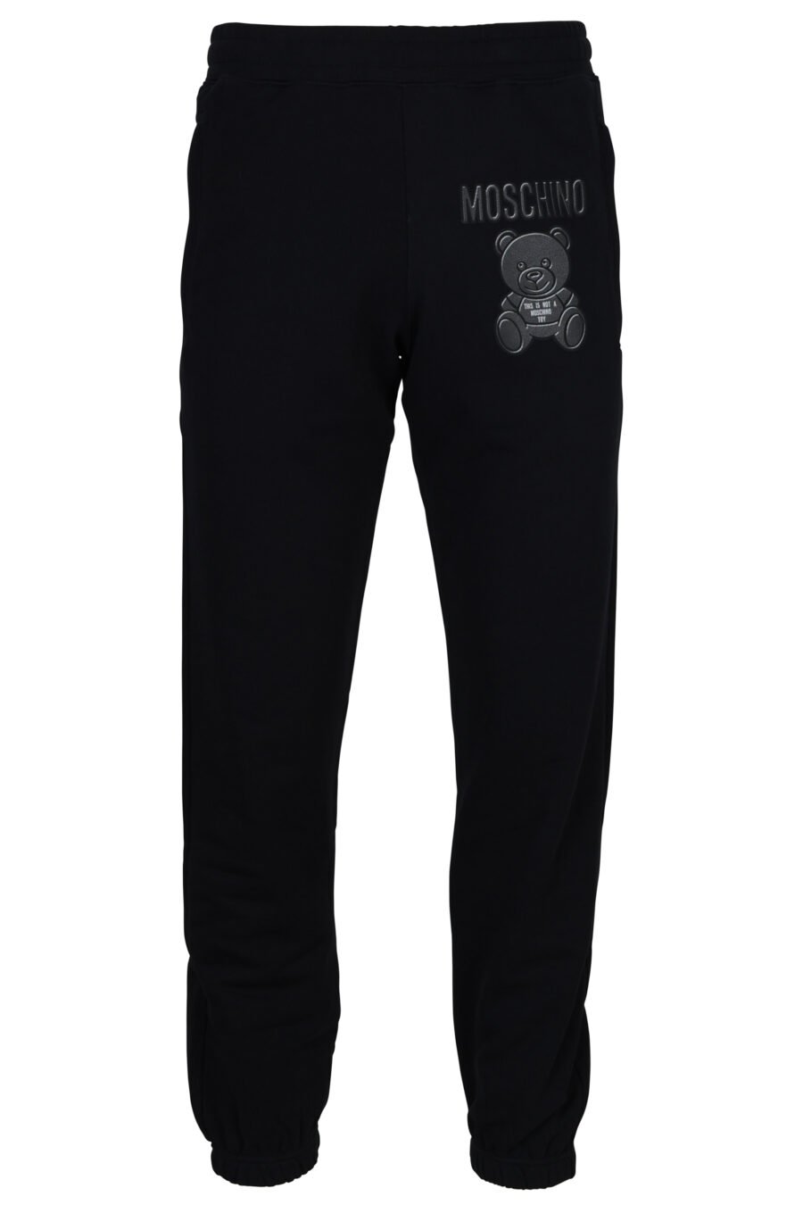 Pantalón de chándal negro con logo "teddy" en goma - 889316852967