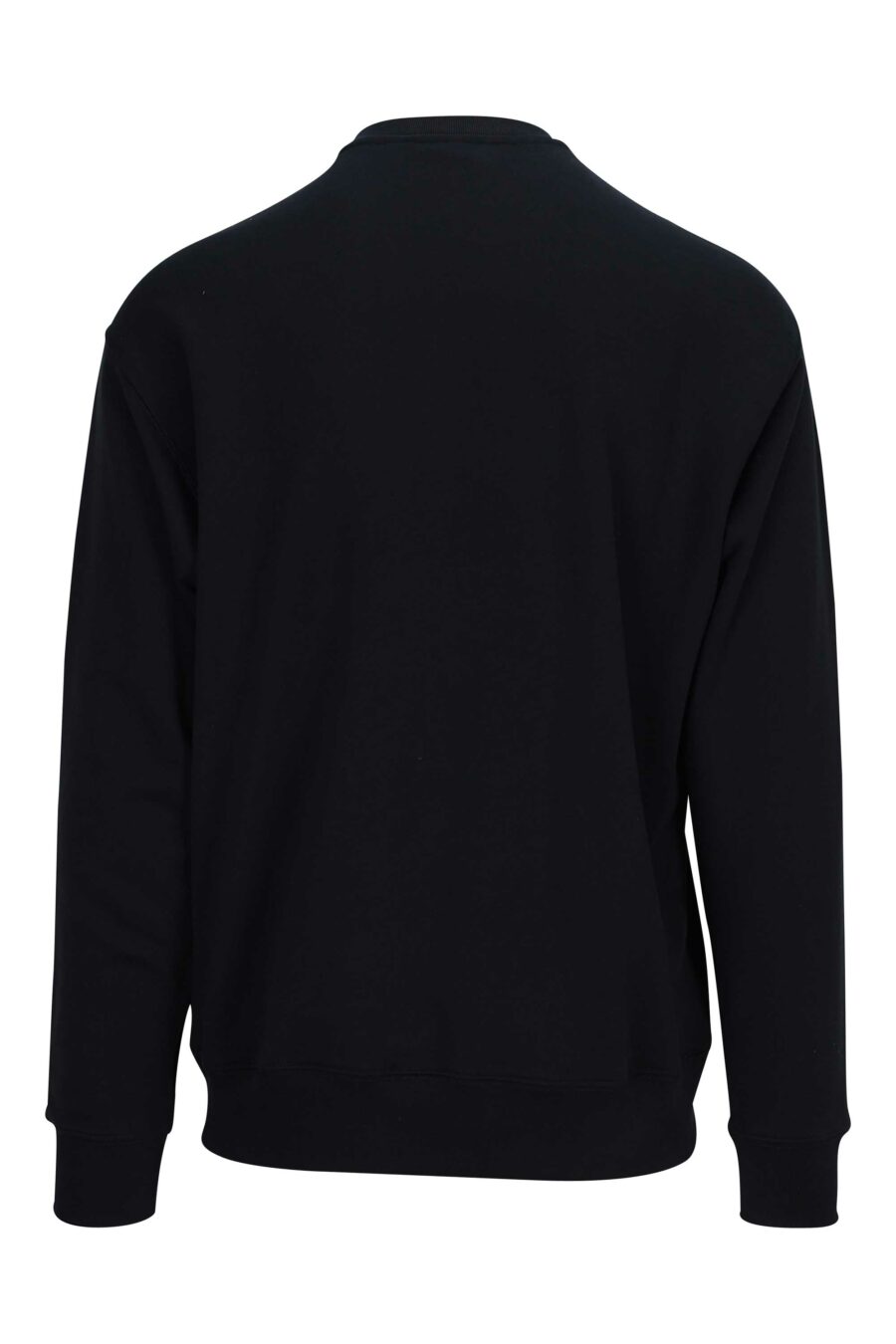 Black sweatshirt in organic cotton with "teddy" maxilogo - 889316853506 1